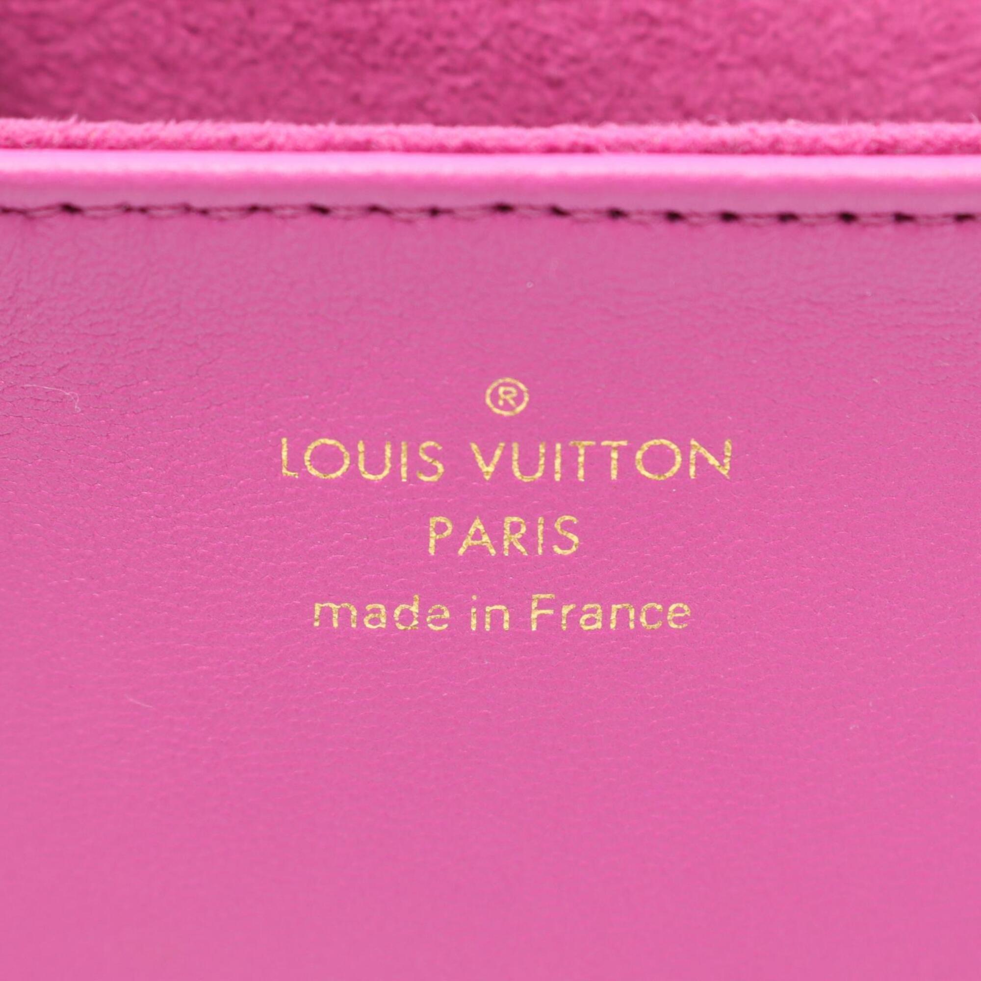 Louis Vuitton Purple Leather Handbag (Pre-Owned)
