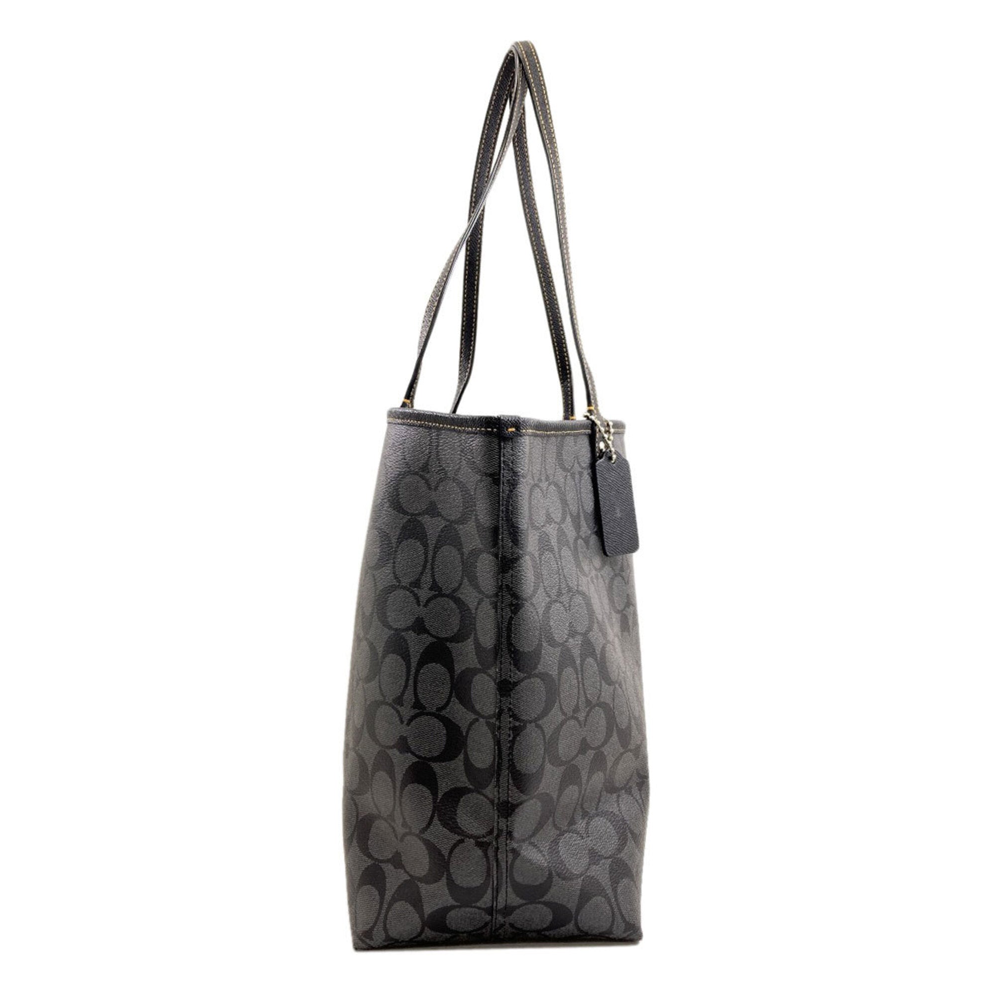 Coach Black Pvc Tote Bag (Pre-Owned)