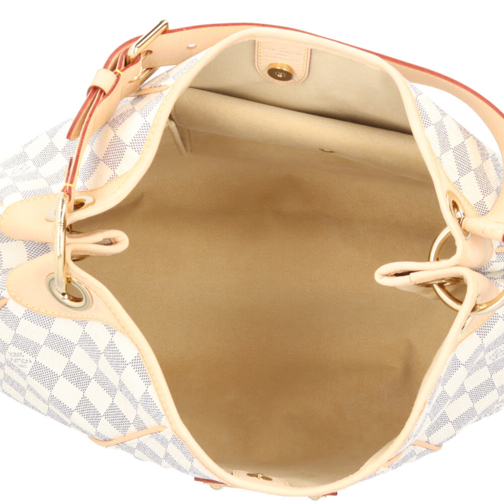 Louis Vuitton White Damier Azur Canvas Shoulder Bag (Pre-Owned)