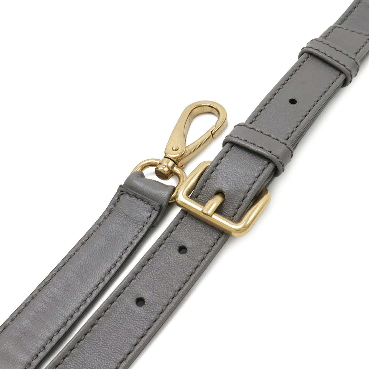 Miu Miu Matelasse Gray Leather Handbag Shoulder Bag (Pre-Owned)