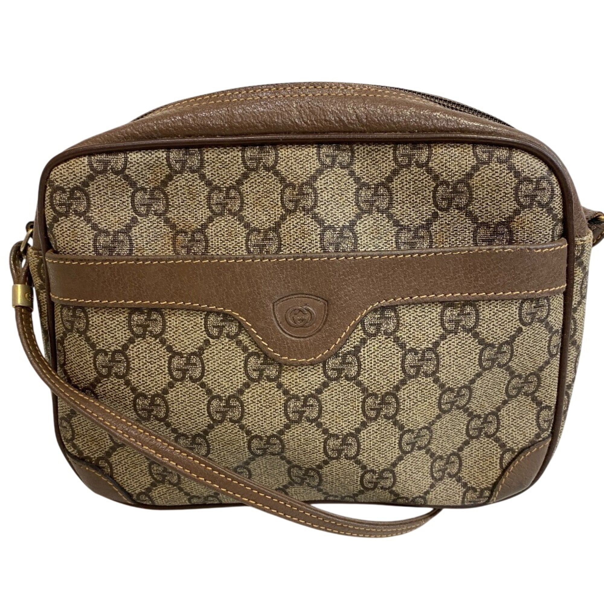 Gucci Brown Pvc Pochette Shoulder Bag (Pre-Owned)