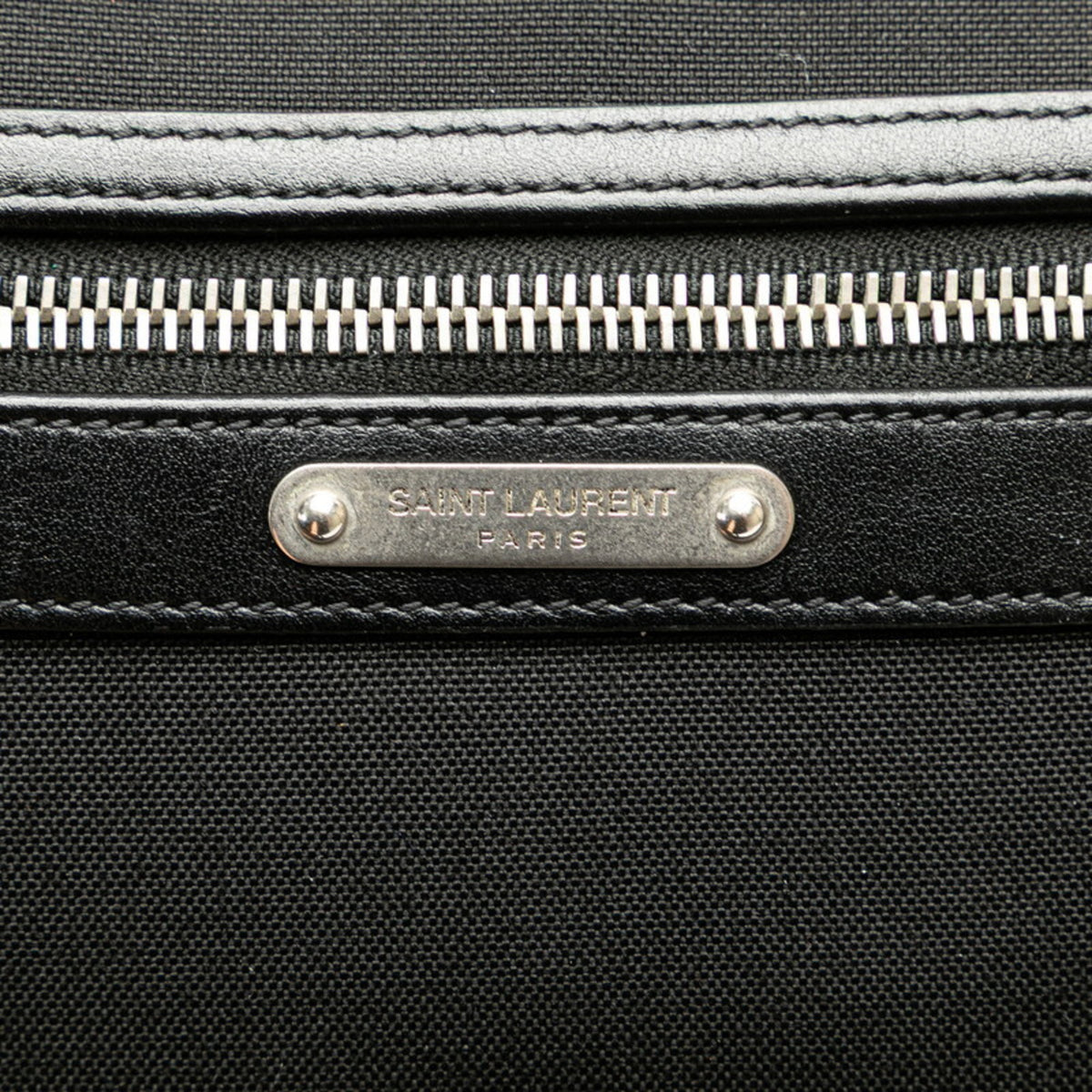 Saint Laurent Black Canvas Leather Fanny Pack (Pre-Owned)