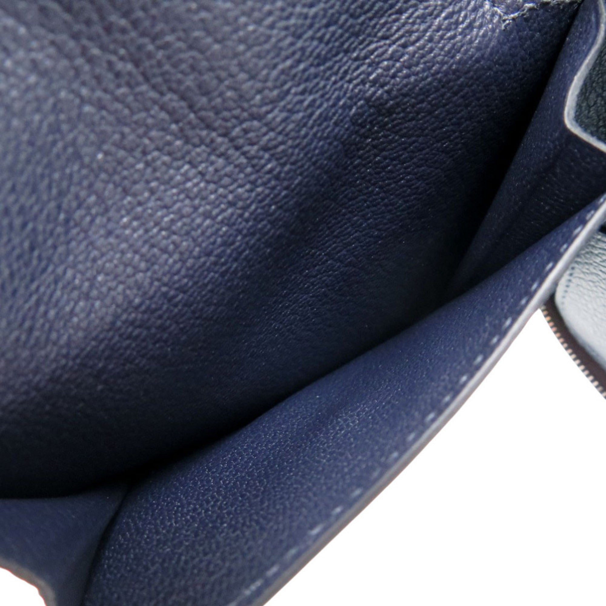 Hermes Blue Nuit Bordeaux Wallet (Bi-Fold) (Pre-Owned)