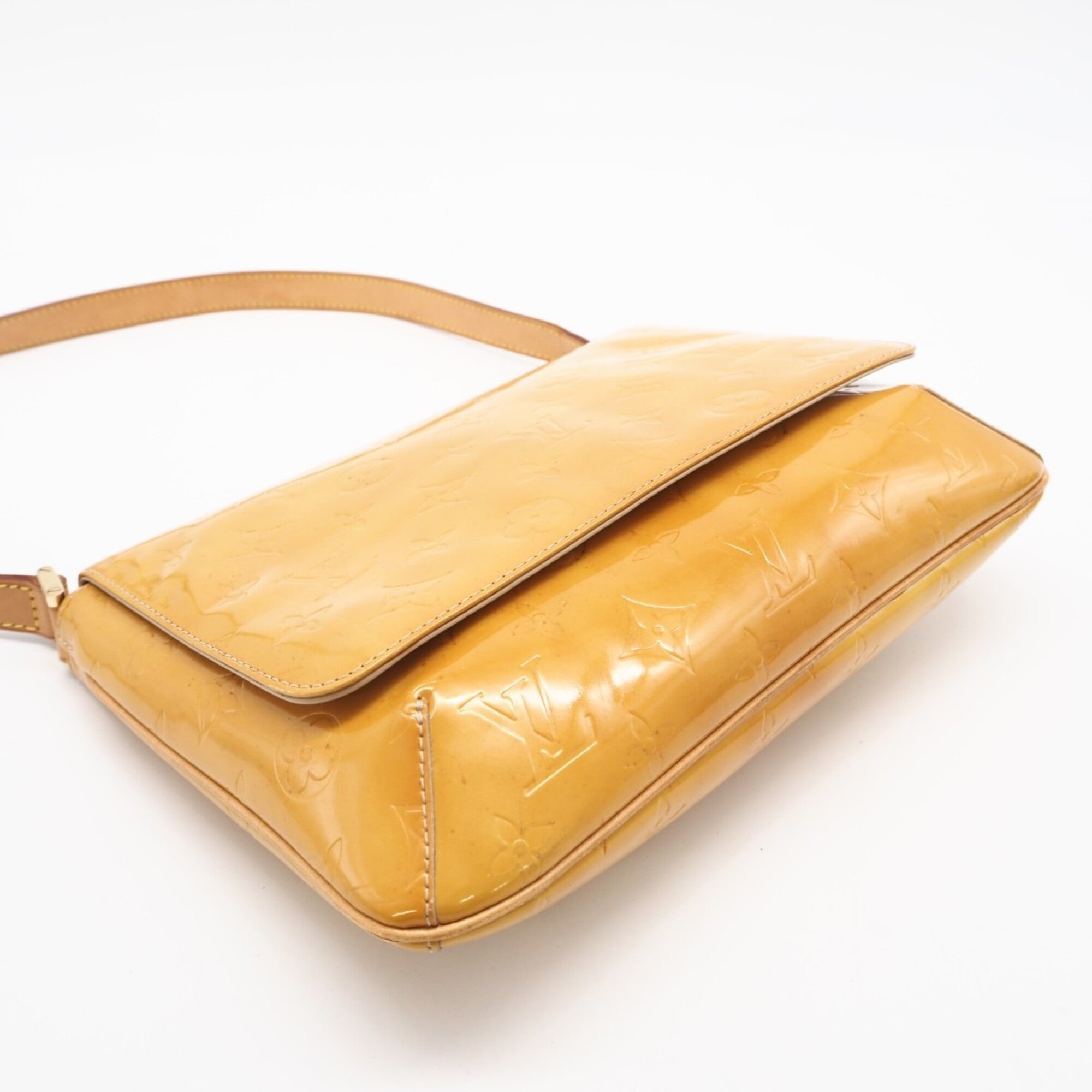 Louis Vuitton Monogram Vernis Yellow Leather Shoulder Bag (Pre-Owned)