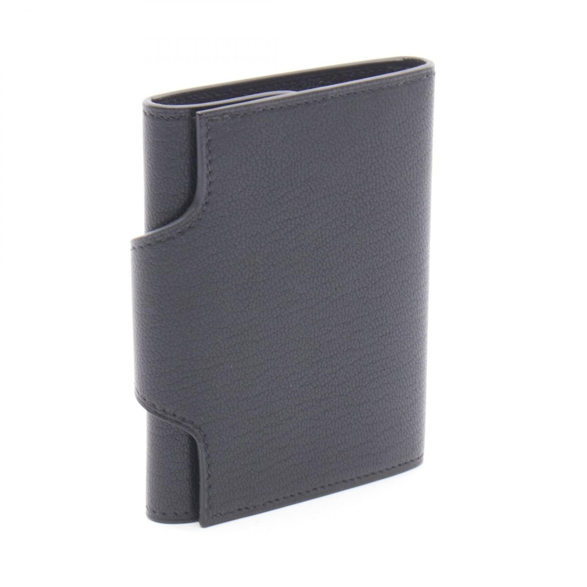 Hermes Black Leather Wallet (Tri-Fold) (Pre-Owned)