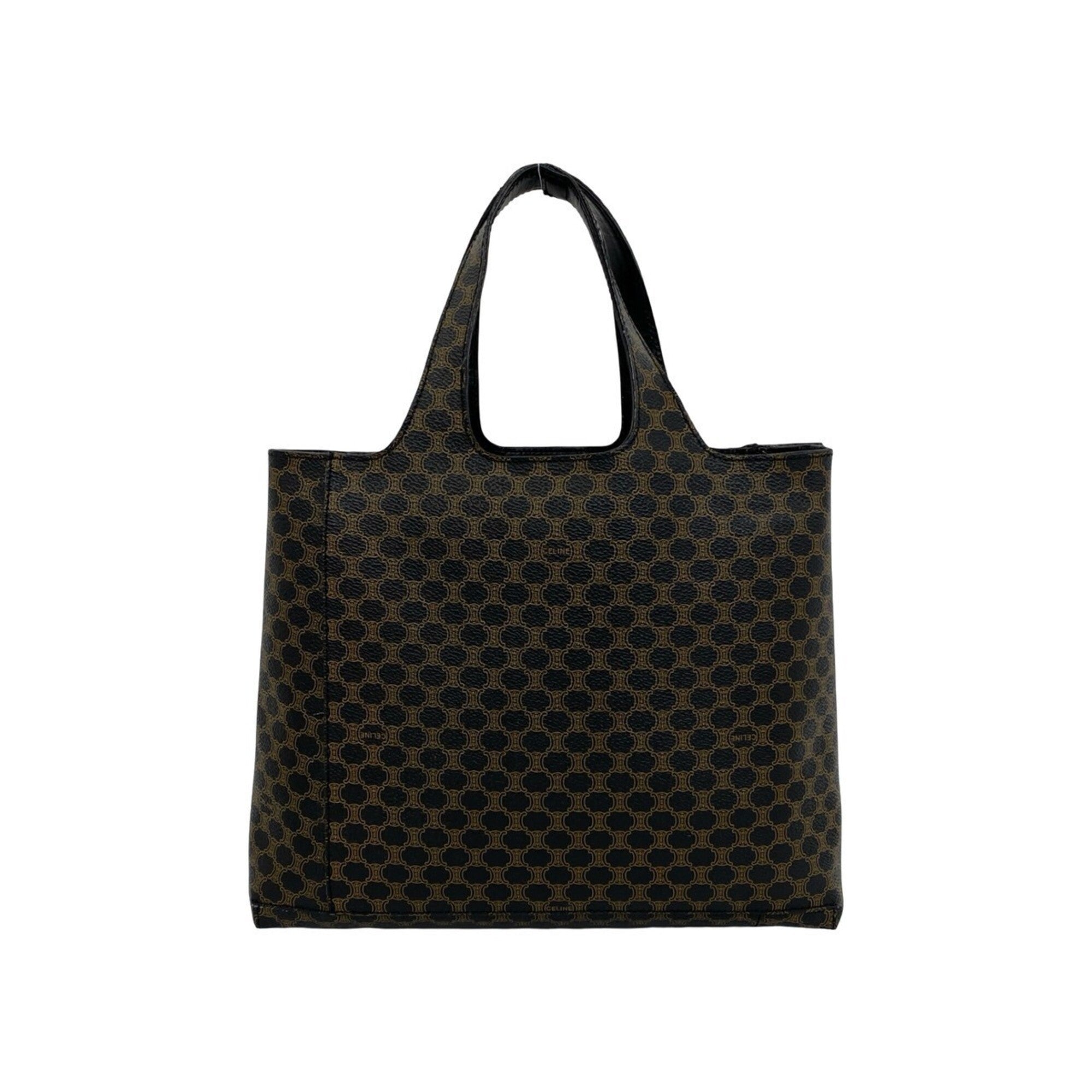 Celine Black Brown Pvc Leather Handbag Tote Bag (Pre-Owned)