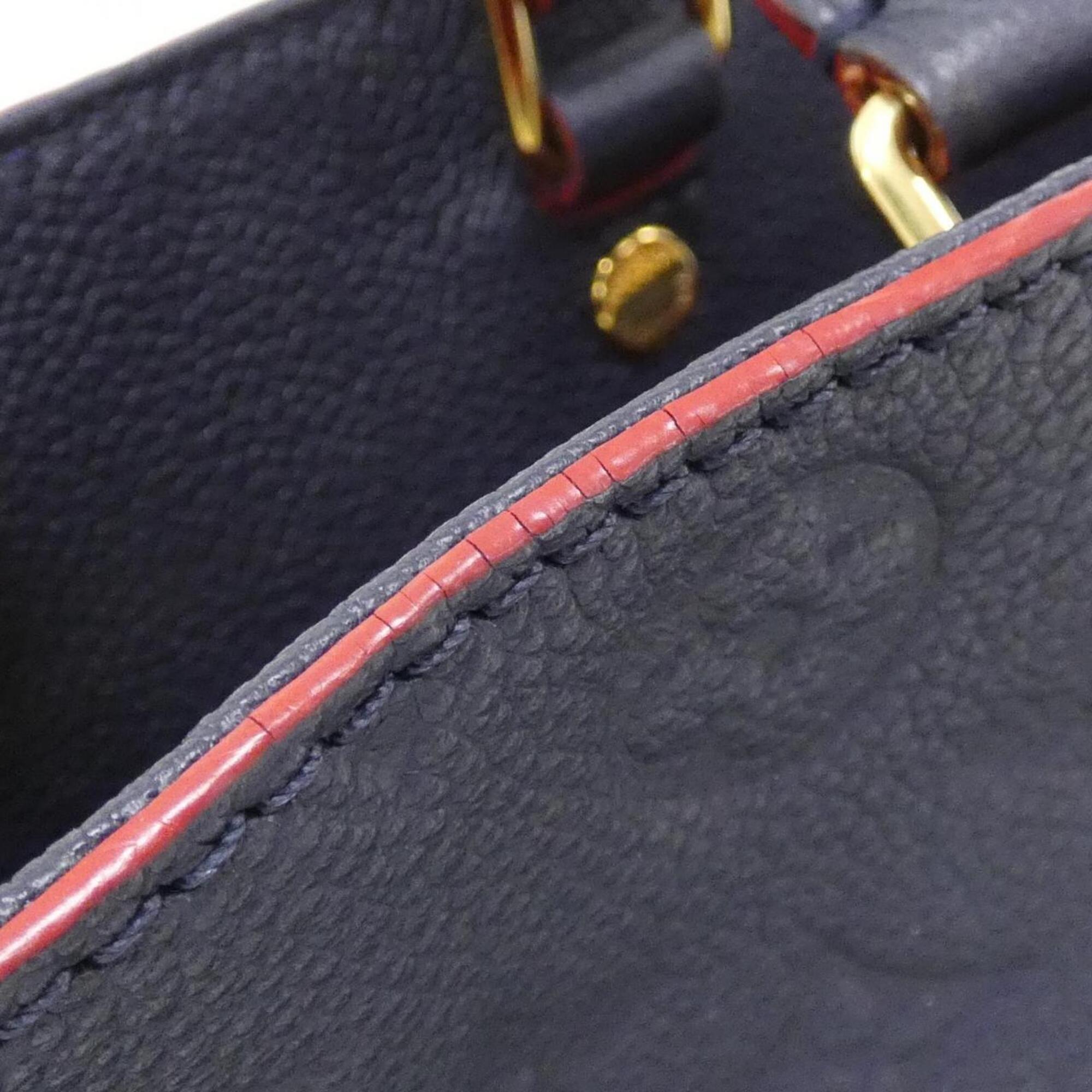 Louis Vuitton Marine Rouge Leather Handbag (Pre-Owned)