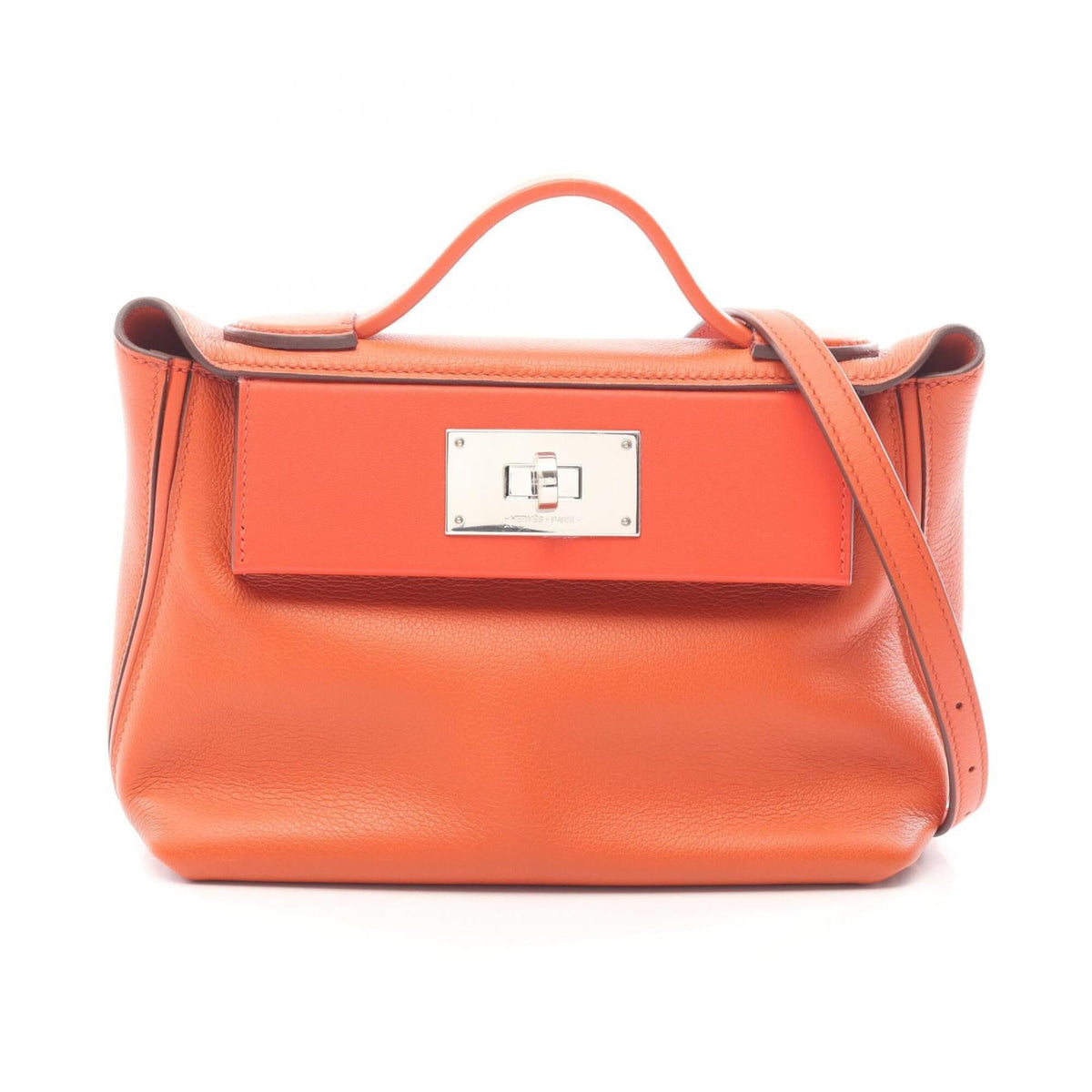 Hermes Orange Purple Swift Leather Handbag (Pre-Owned)
