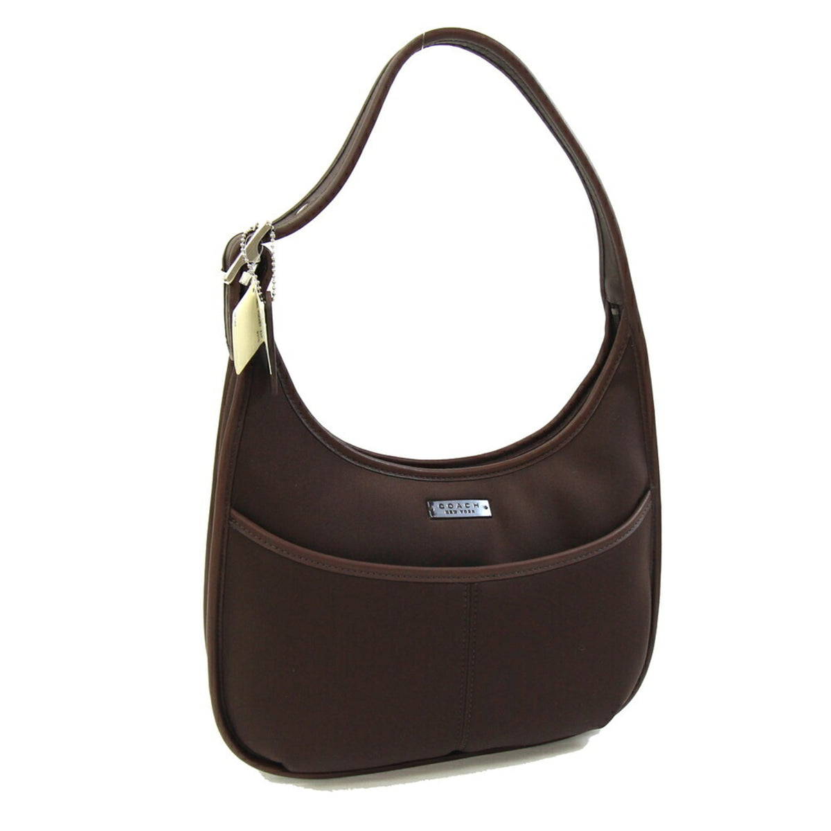 Coach Dark Brown Elastane Leather Handbag Shoulder Bag (Pre-Owned)