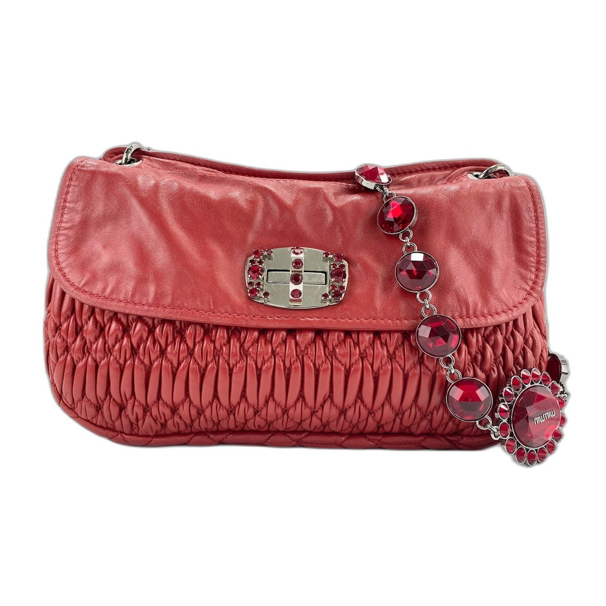 Miu Miu Red Color Shoulder Bag (Pre-Owned)