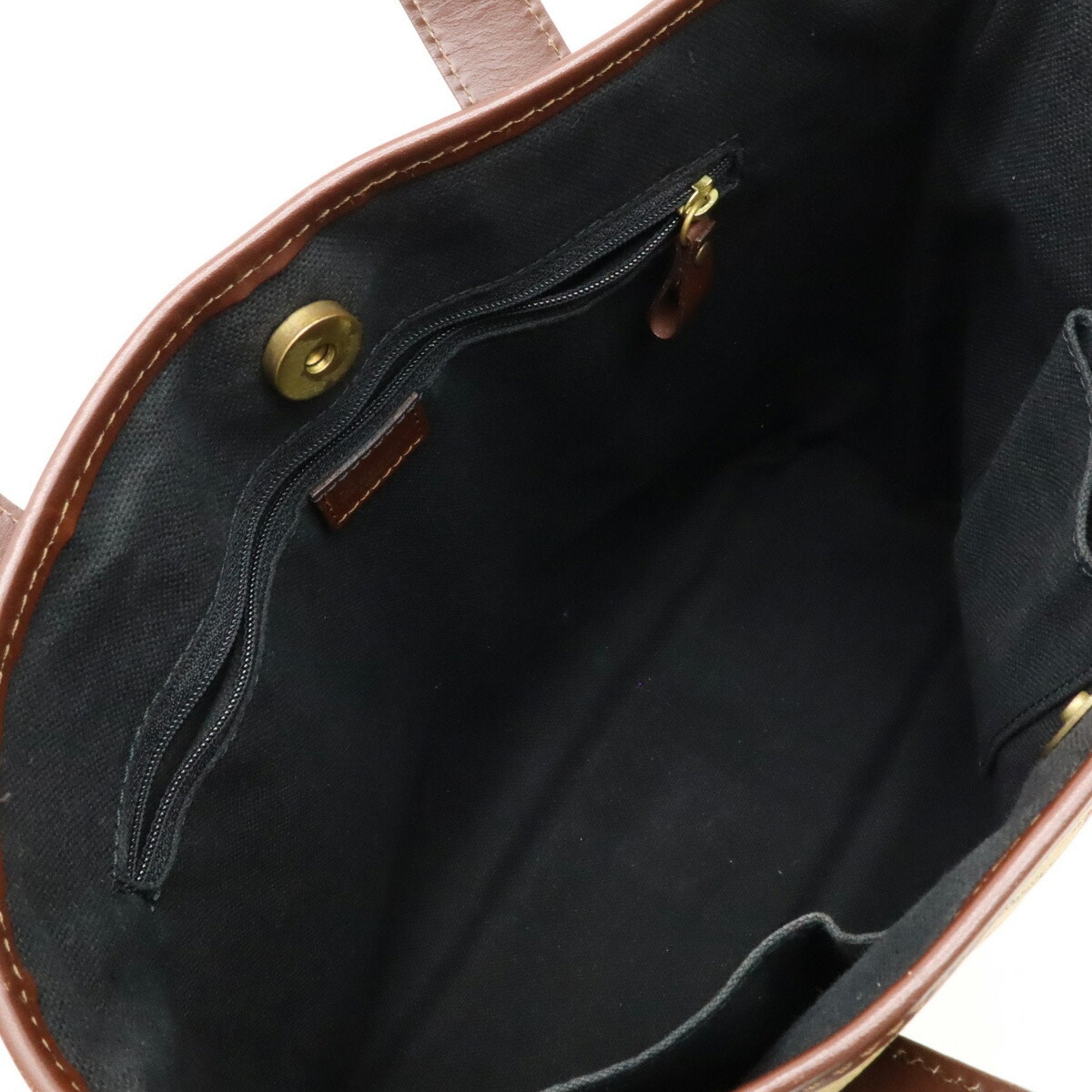 Burberry Beige Black Bordeaux Pvc Leather Handbag Tote Bag (Pre-Owned)