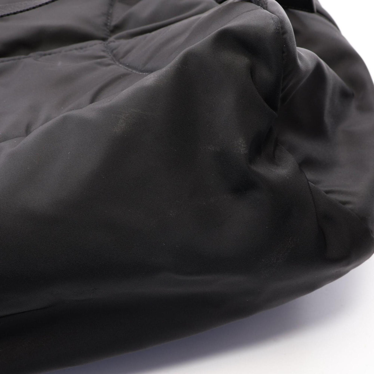 Prada Black Nylon Saffiano Triangle Backpack Handbag (Pre-Owned)