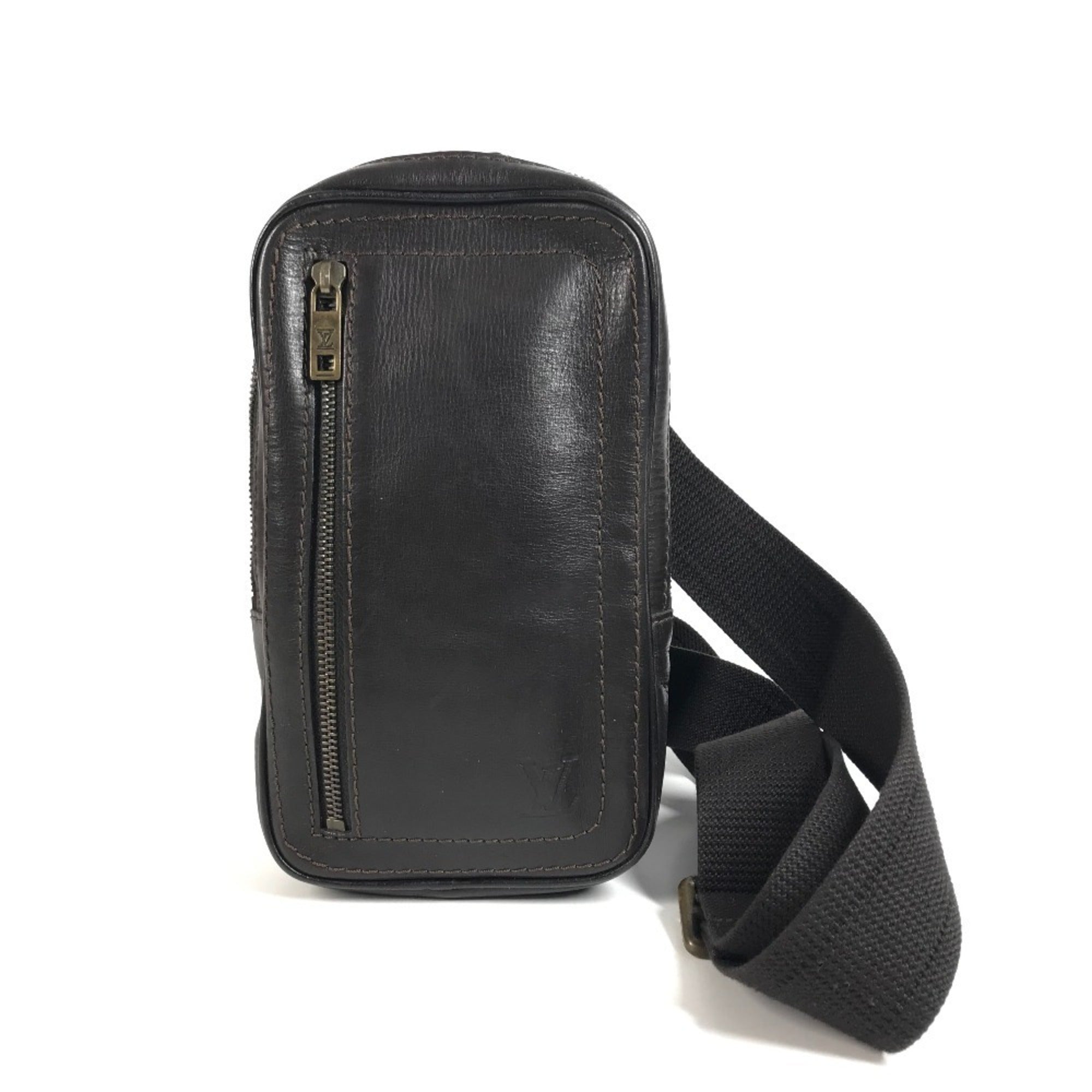 Louis Vuitton Brown Utah Leather Pouch Sling Bag (Pre-Owned)