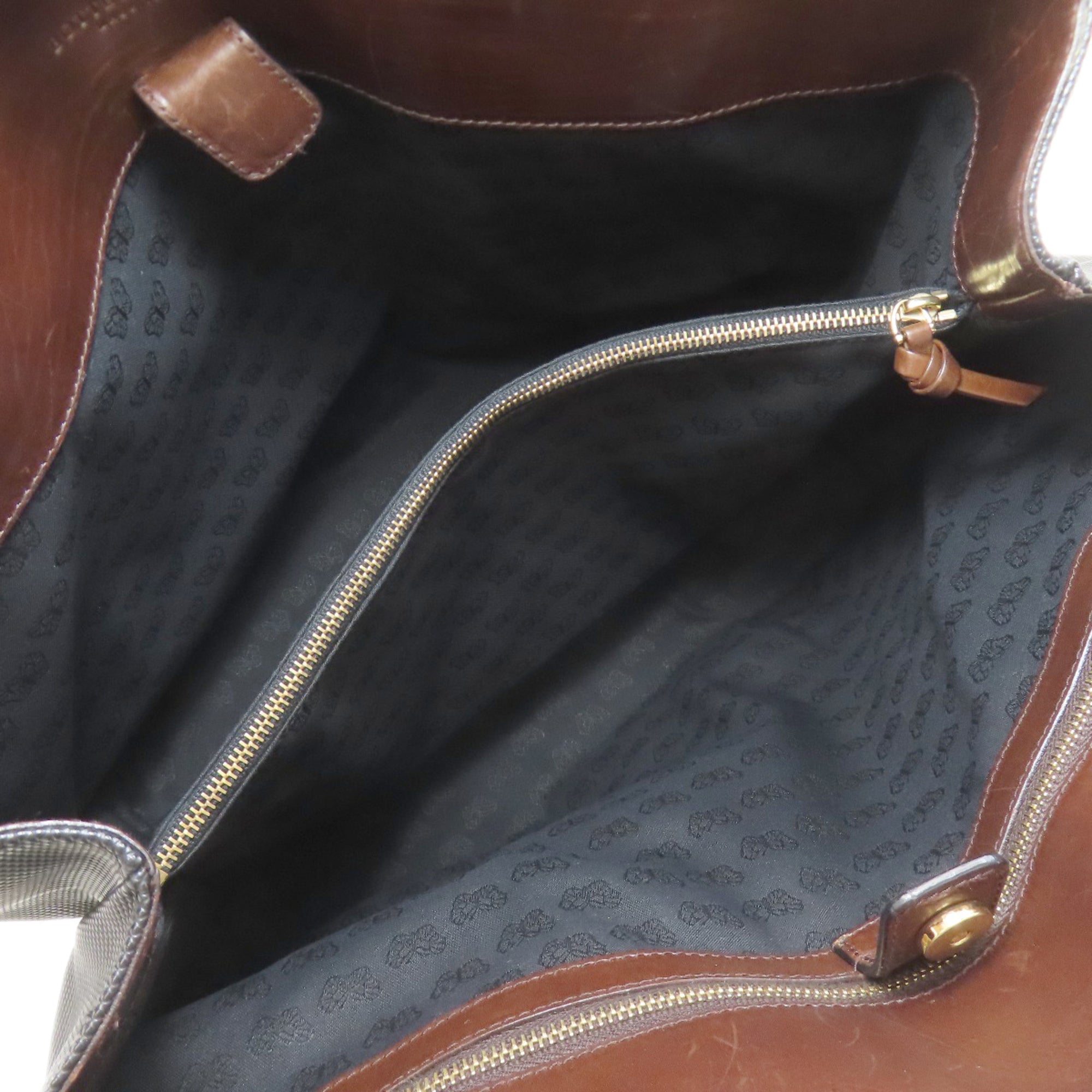 Bottega Veneta Black Brown Pvc Tote Bag (Pre-Owned)