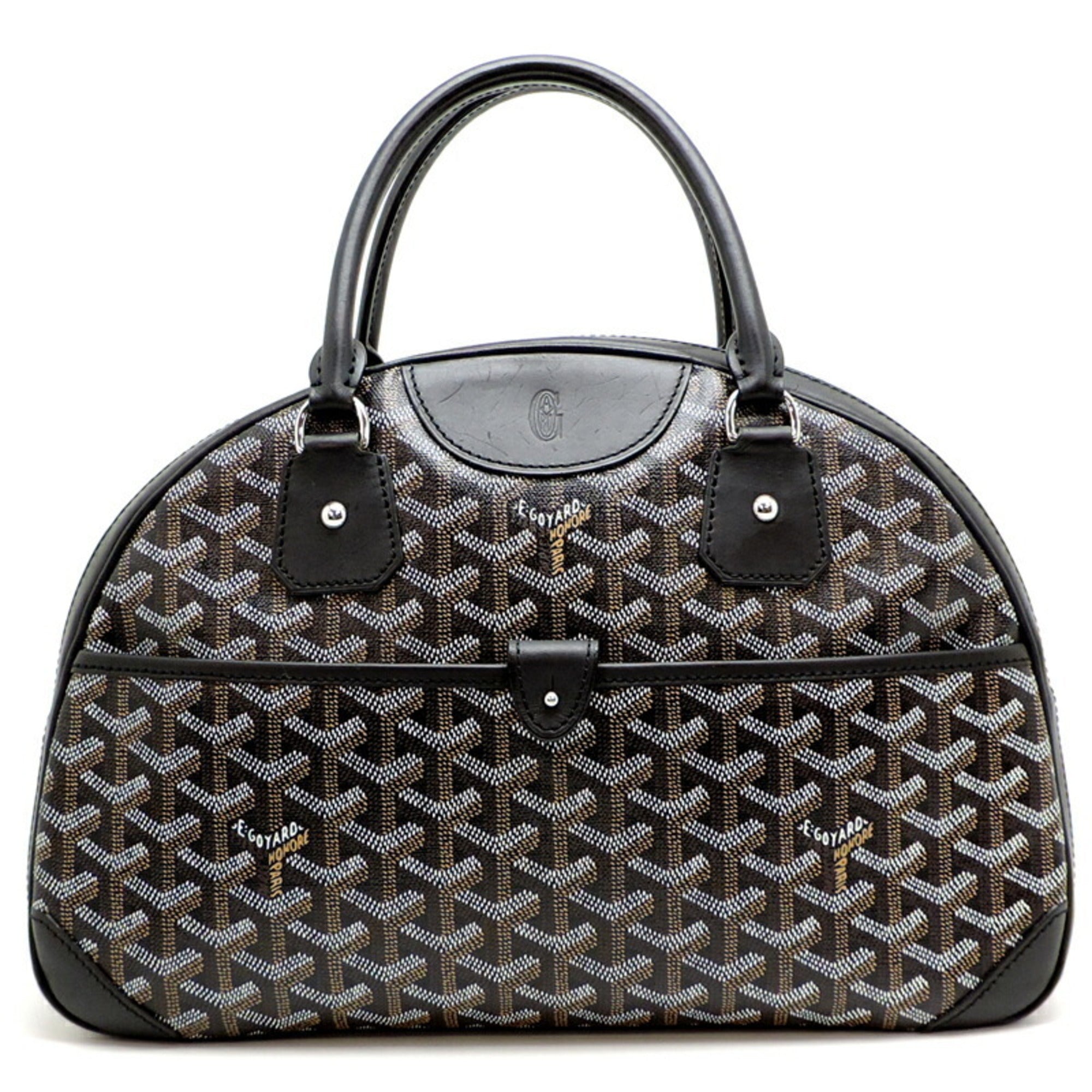 Goyard Black Coated Canvas Boston Bag (Pre-Owned)