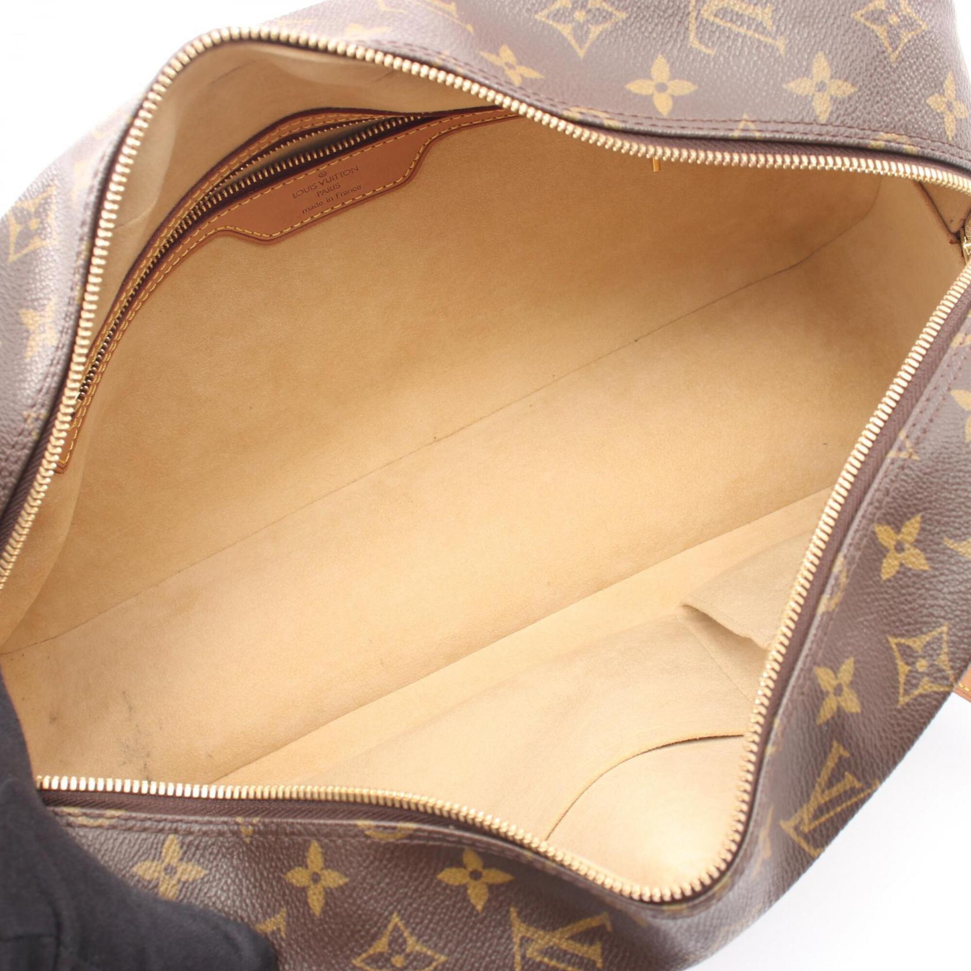 Louis Vuitton Brown Coated Canvas Leather Monogram Handbag Shoulder Bag (Pre-Owned)