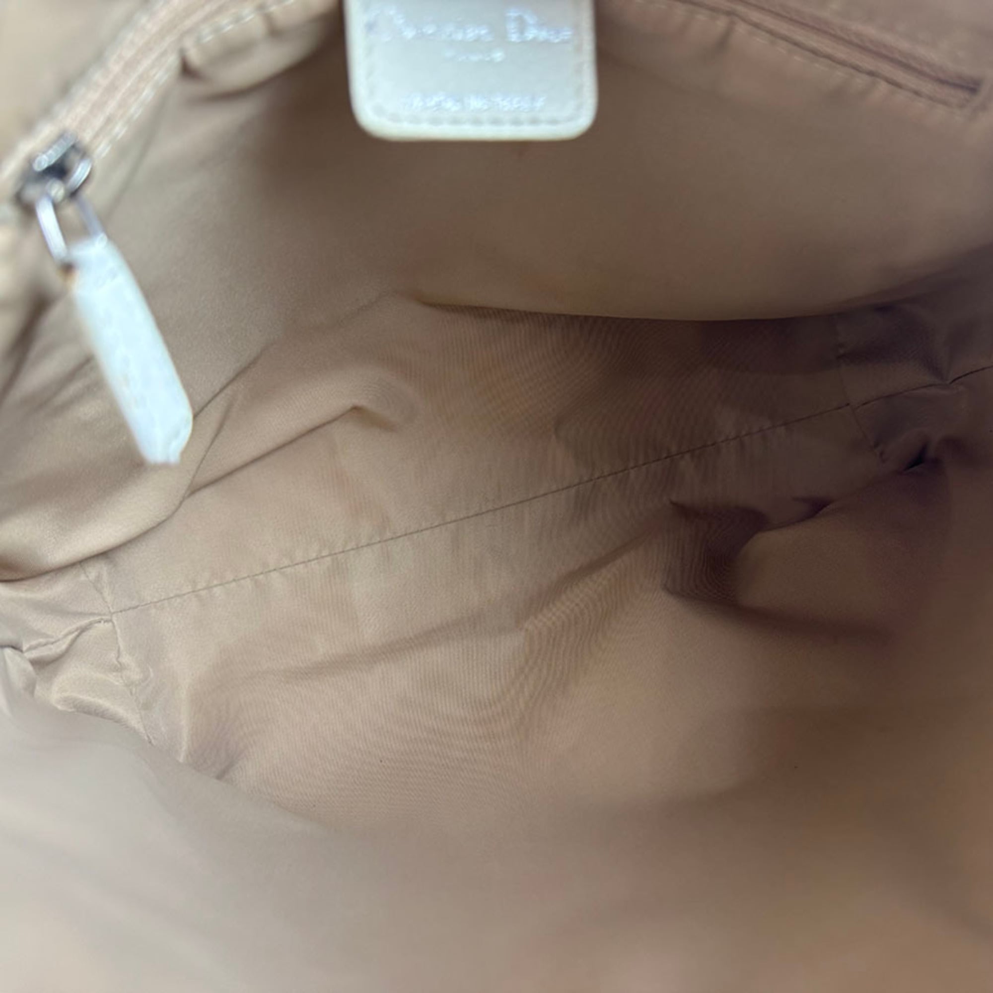 Christian Dior Brown Ivory Canvas Leather Shoulder Bag (Pre-Owned)