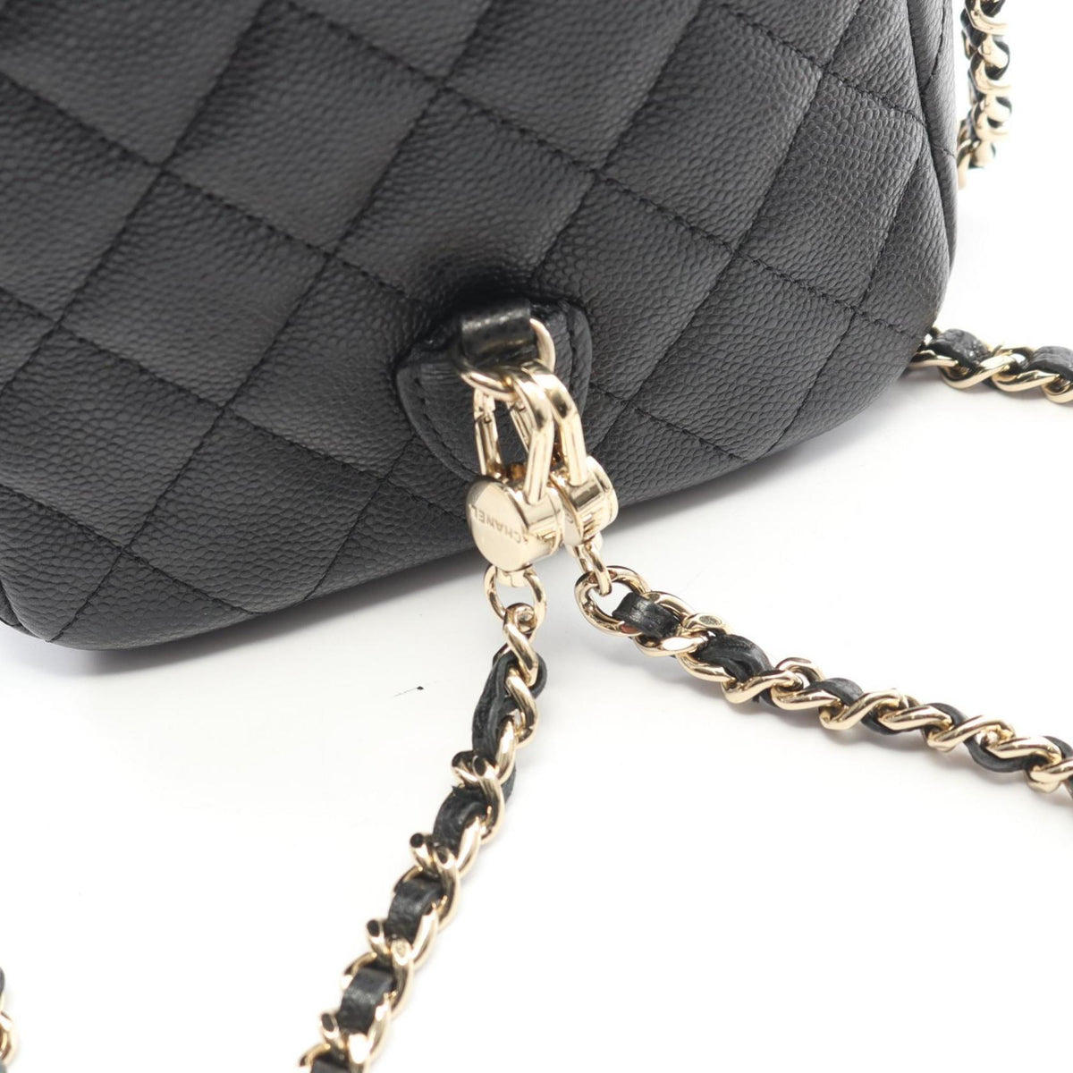 Chanel Black Grained Calfskin Backpack (Pre-Owned)