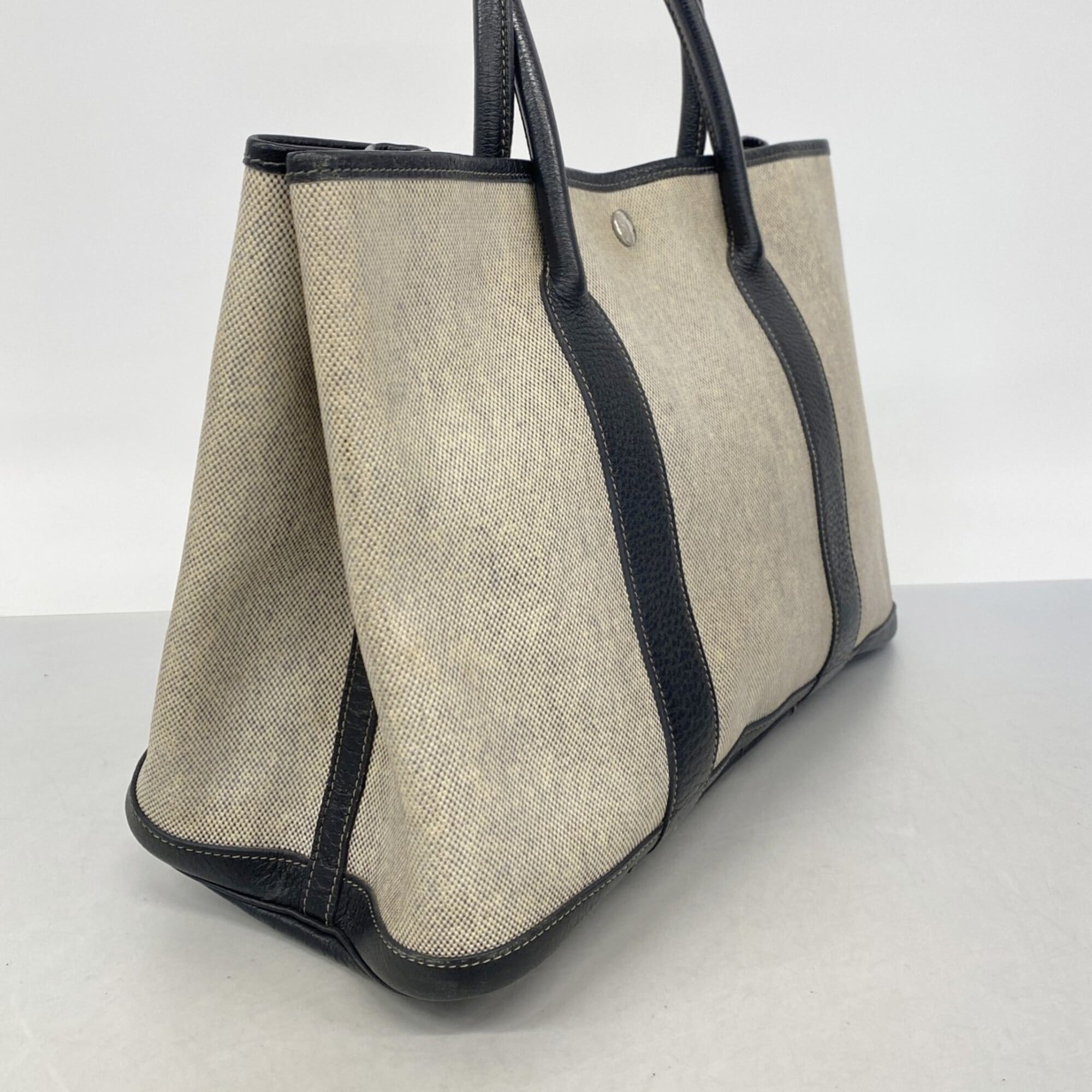 Hermes Black Toile H Tote Bag (Pre-Owned)