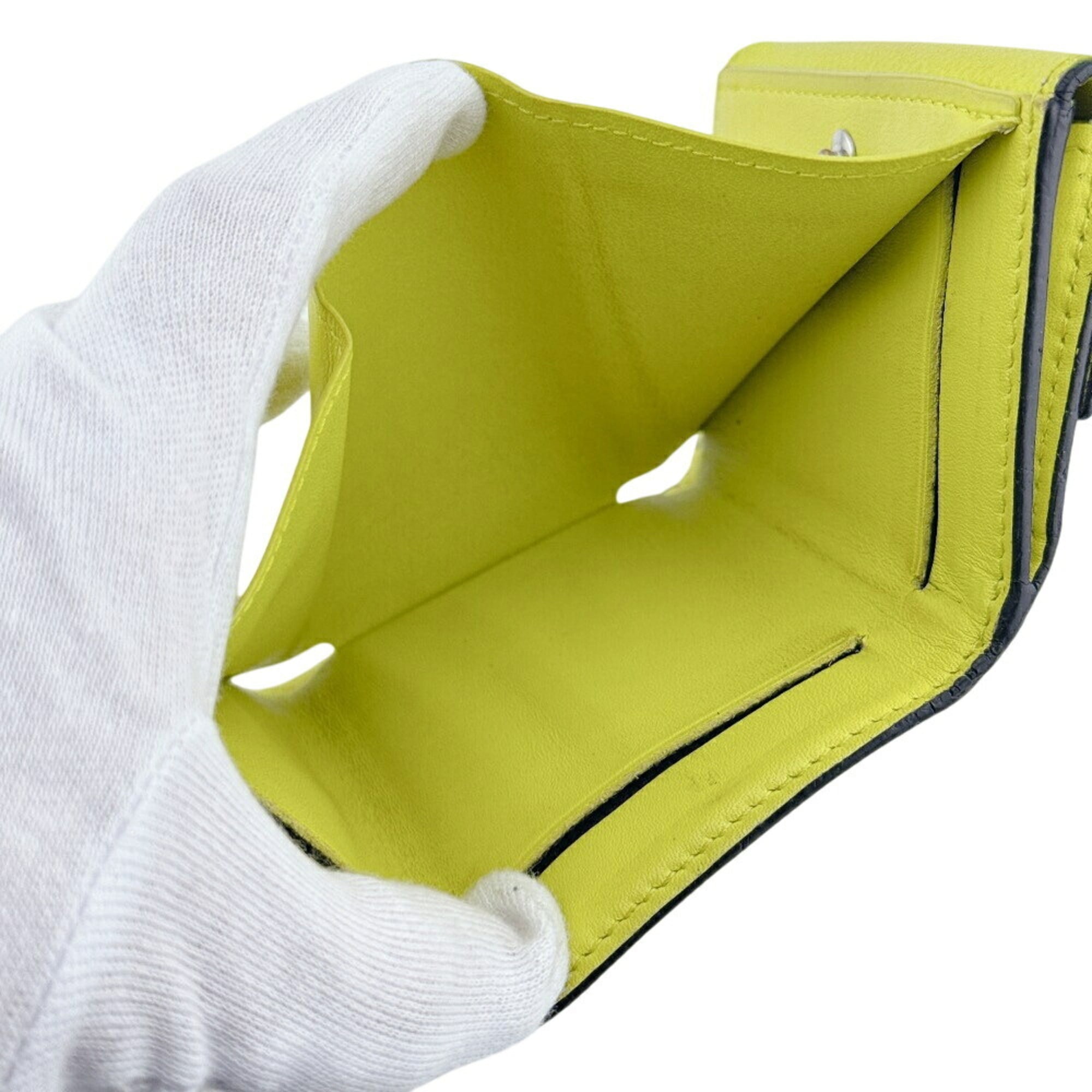 Louis Vuitton Yellow Leather Wallet (Tri-Fold) (Pre-Owned)