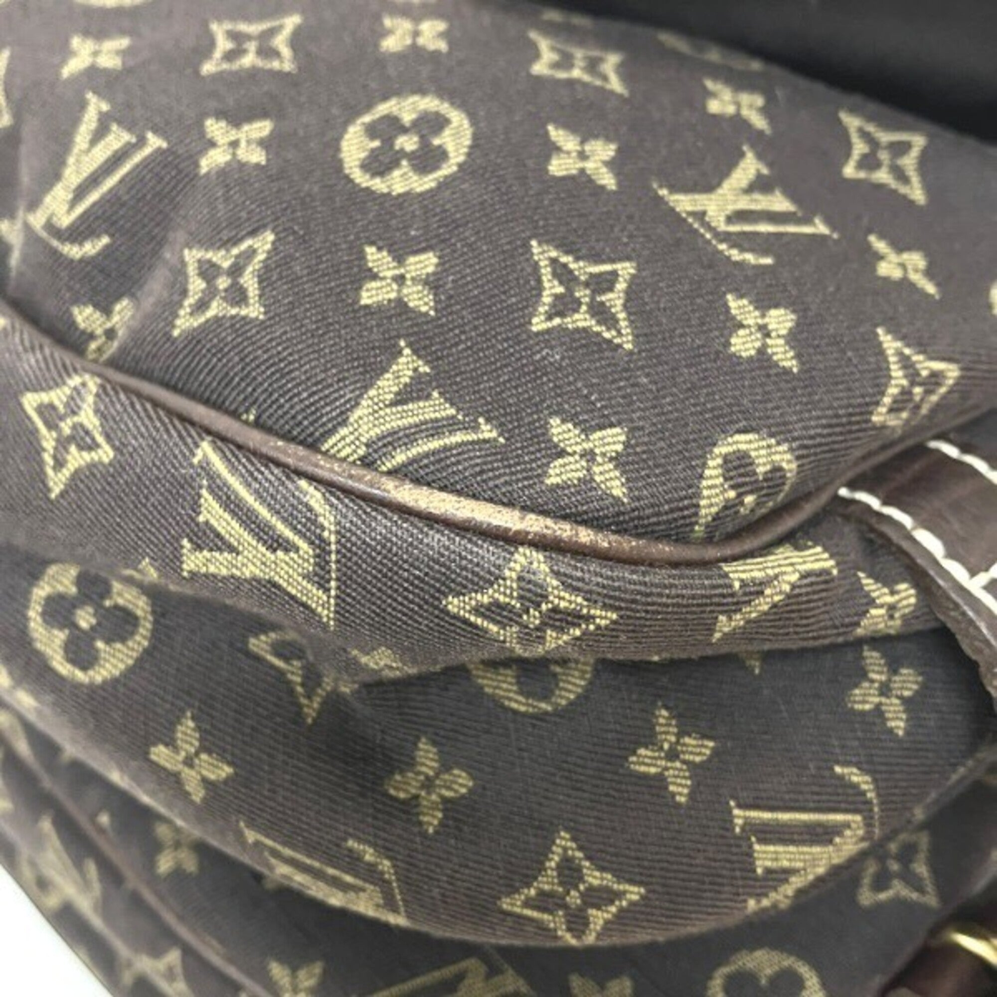 Louis Vuitton Brown Canvas Leather Handbag Shoulder Bag (Pre-Owned)