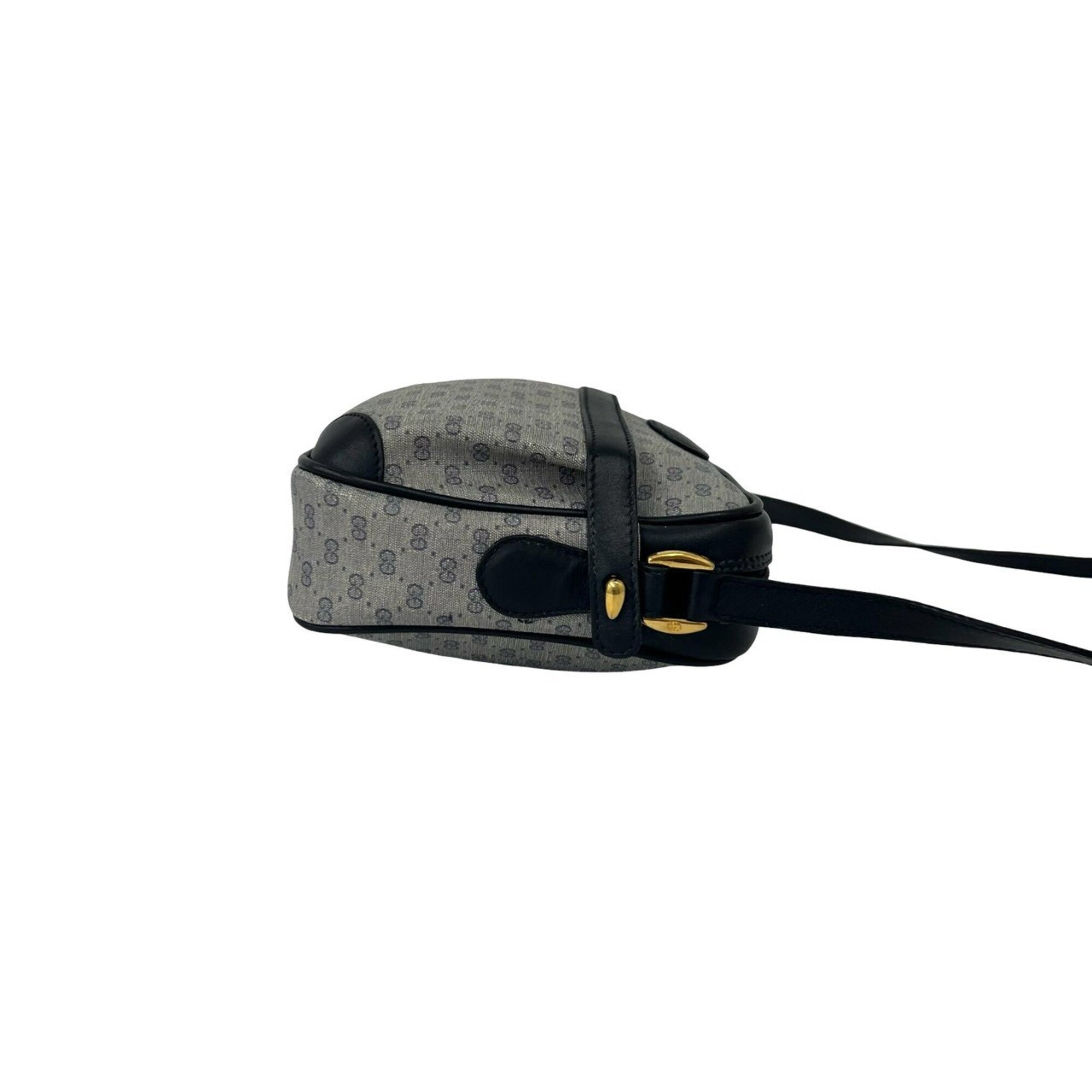 Gucci Navy Leather Pvc Pochette Shoulder Bag (Pre-Owned)