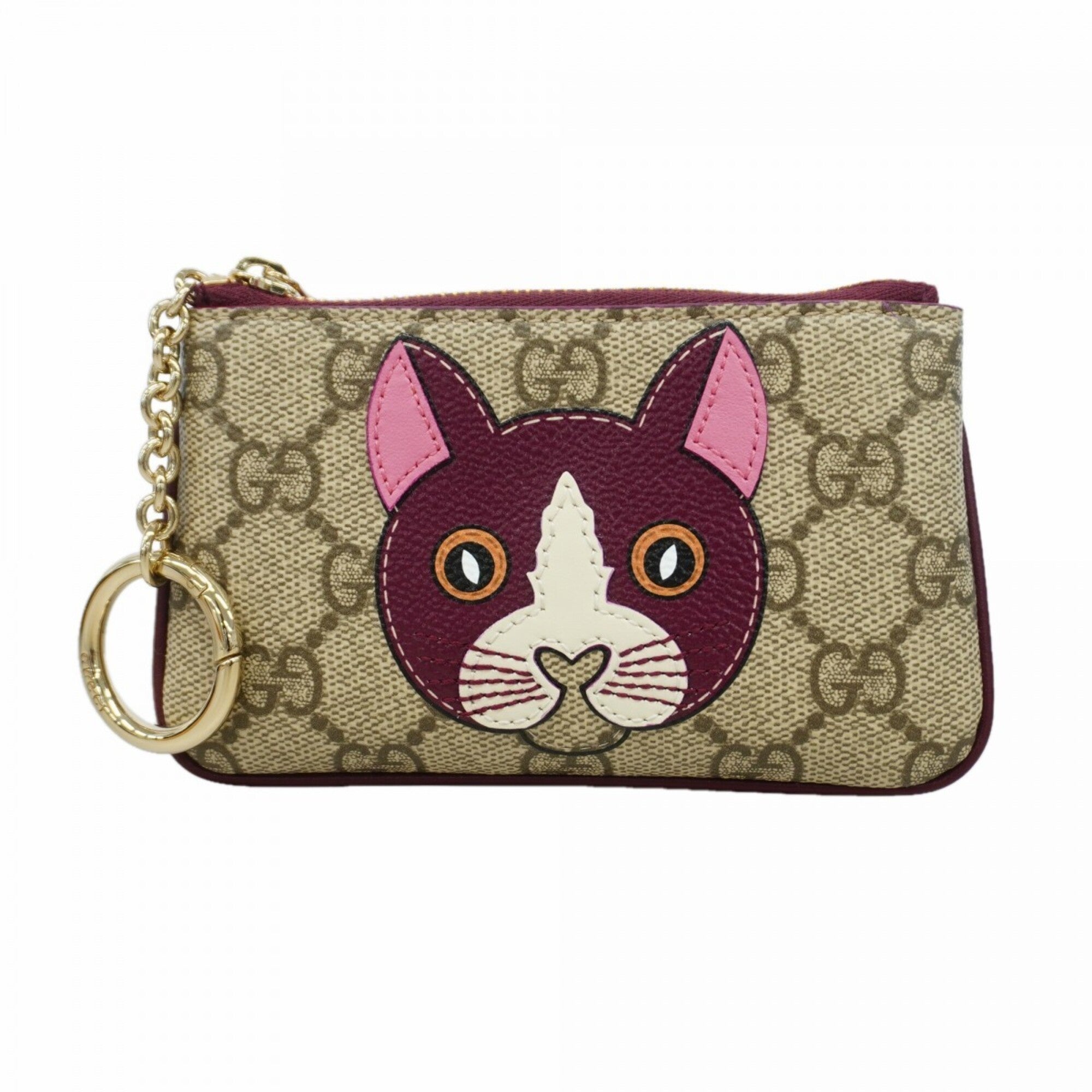 Gucci Bordeaux Brown Pvc Coin Purse/Coin Case (Pre-Owned)