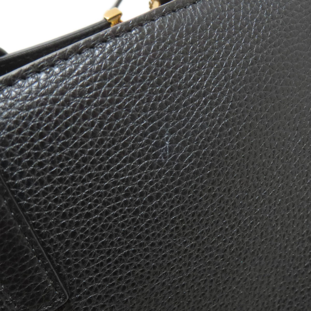 Versace Black Leather Tote Bag (Pre-Owned)