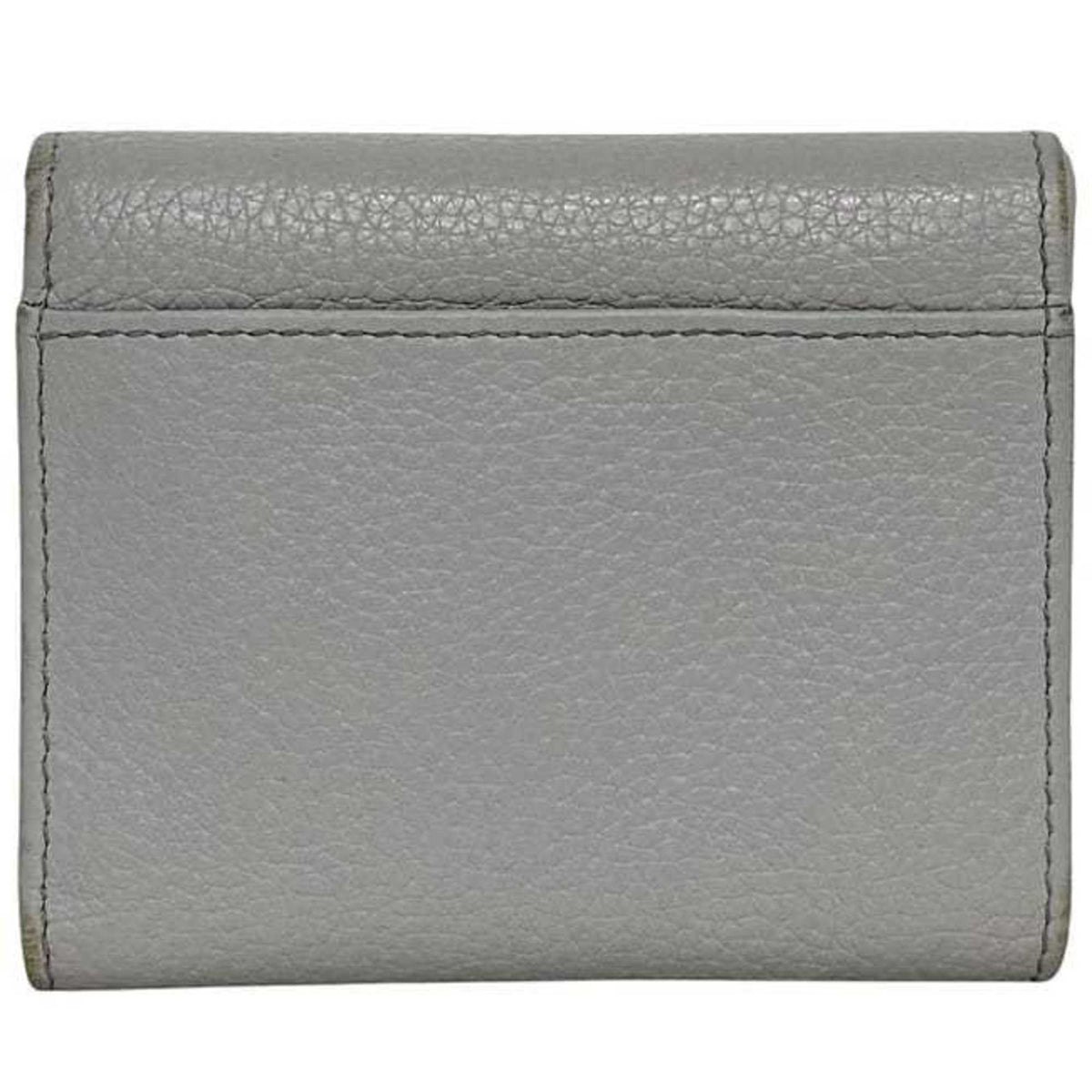 Miu Miu Gray Leather Wallet (Tri-Fold) (Pre-Owned)