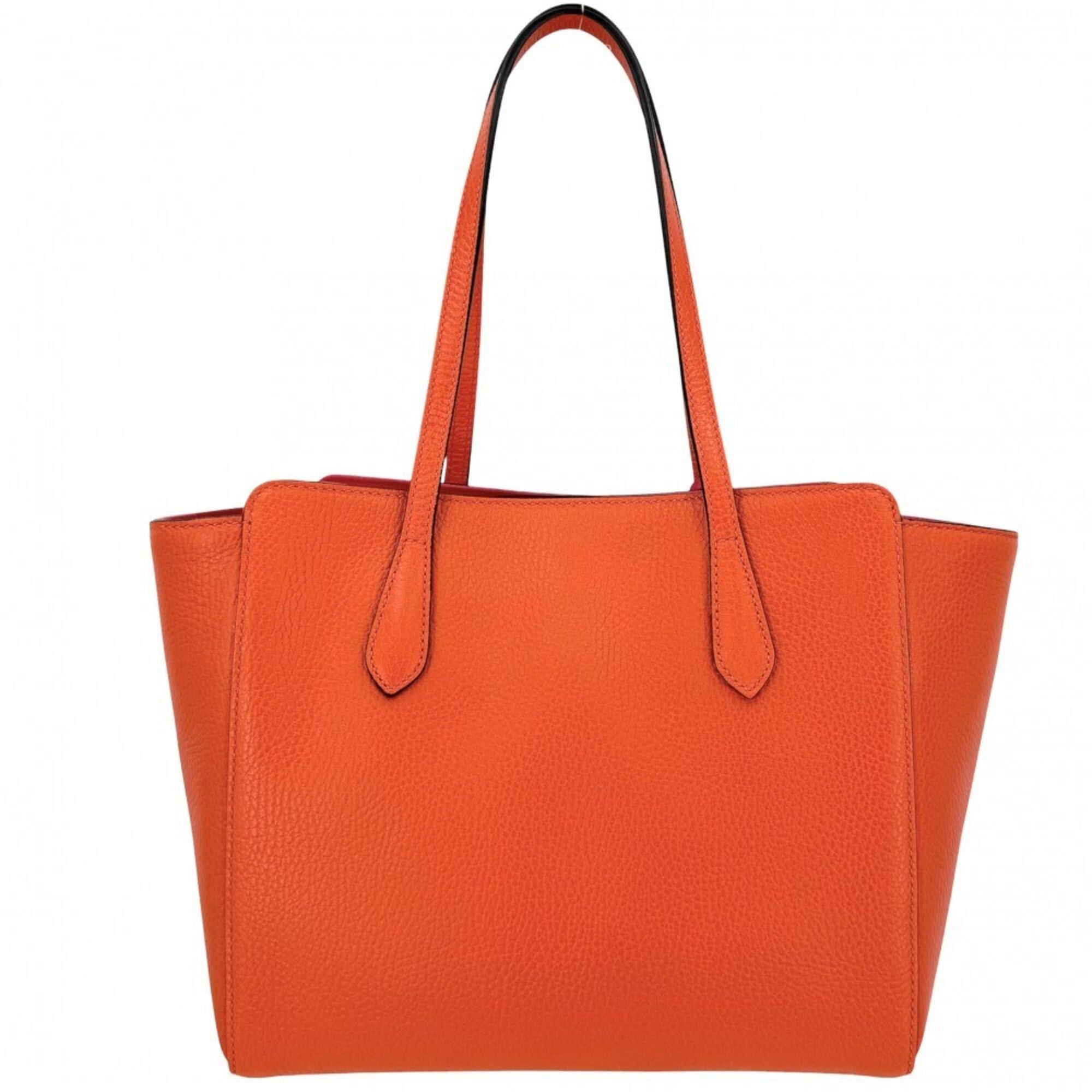 Gucci Orange Pink Leather Handbag Tote Bag (Pre-Owned)