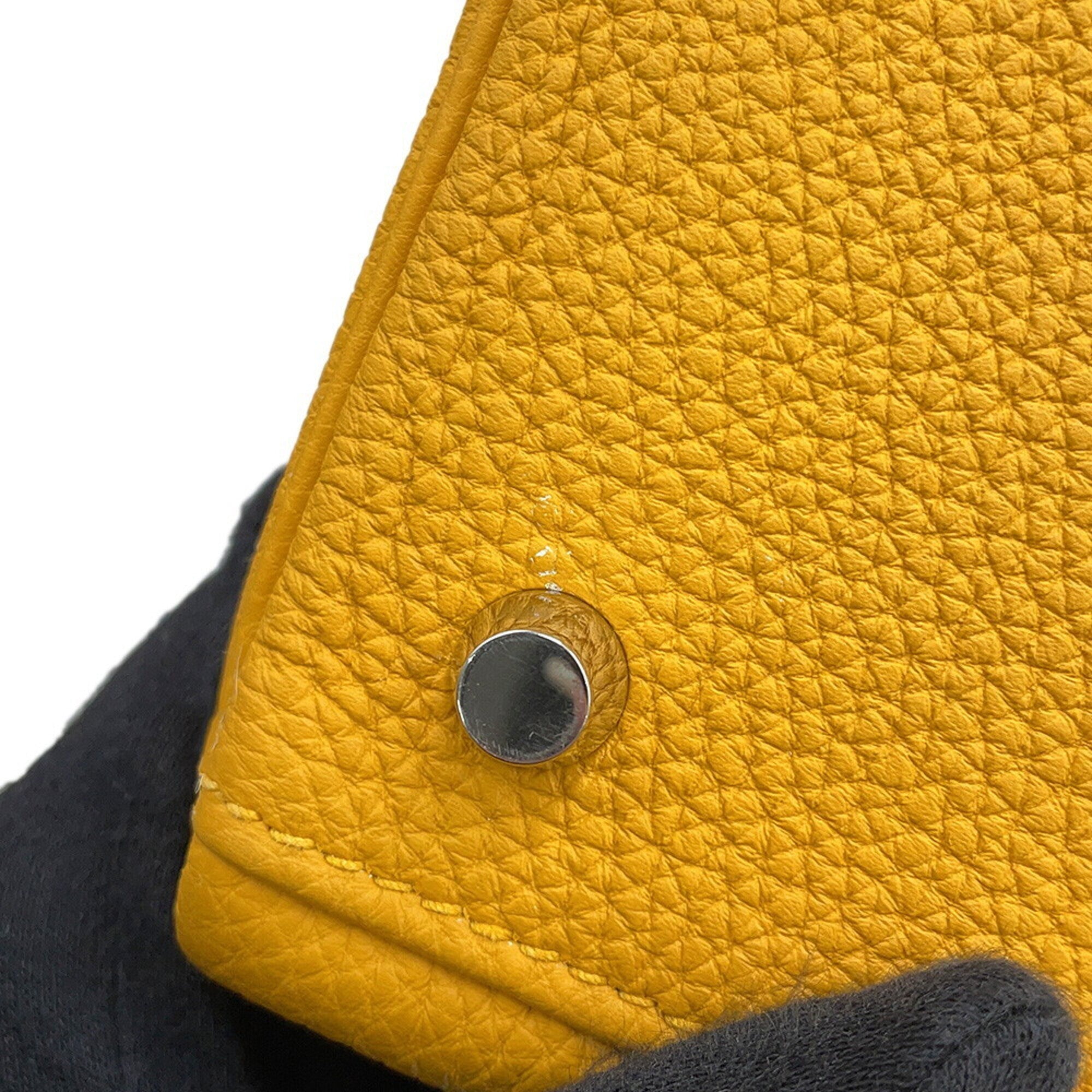 Hermes Yellow Togo Leather Handbag (Pre-Owned)