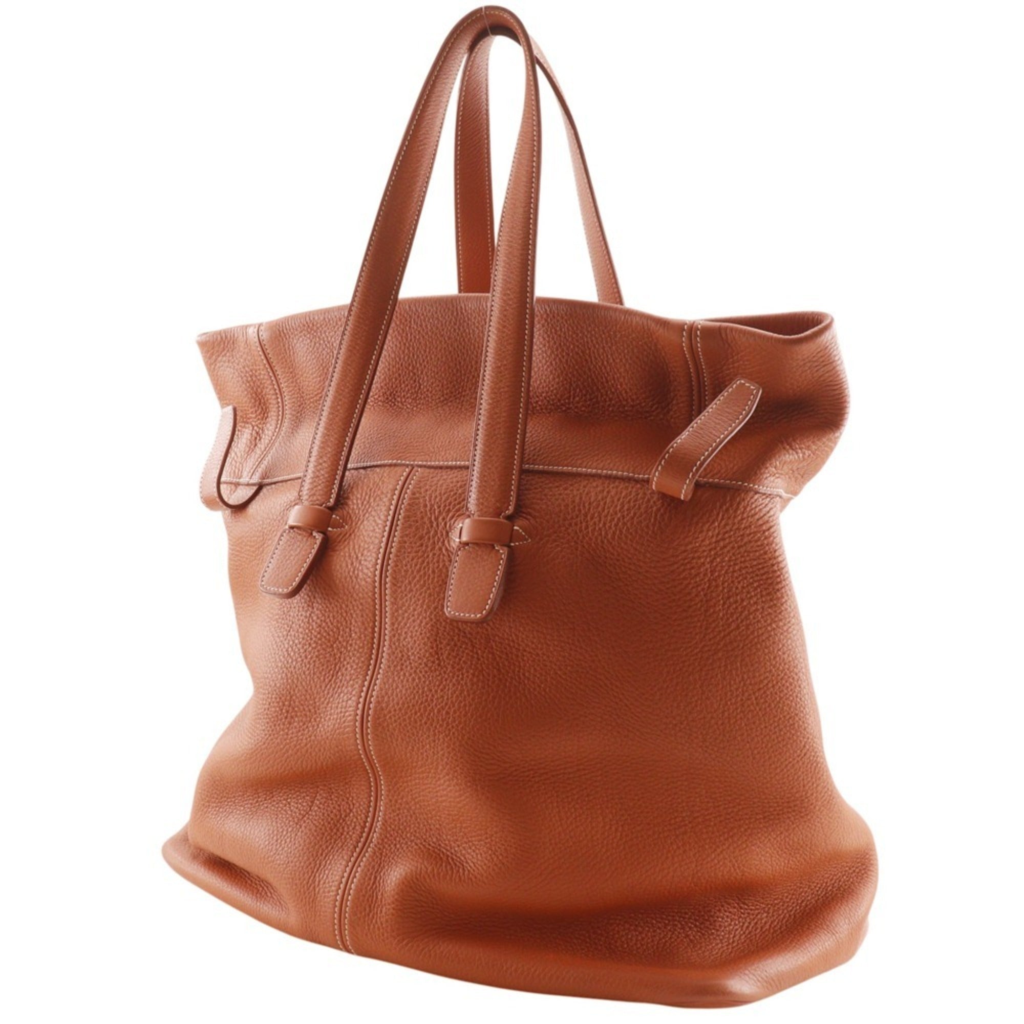Hermes Brown Taurillon Clemence Leather Tote Bag (Pre-Owned)