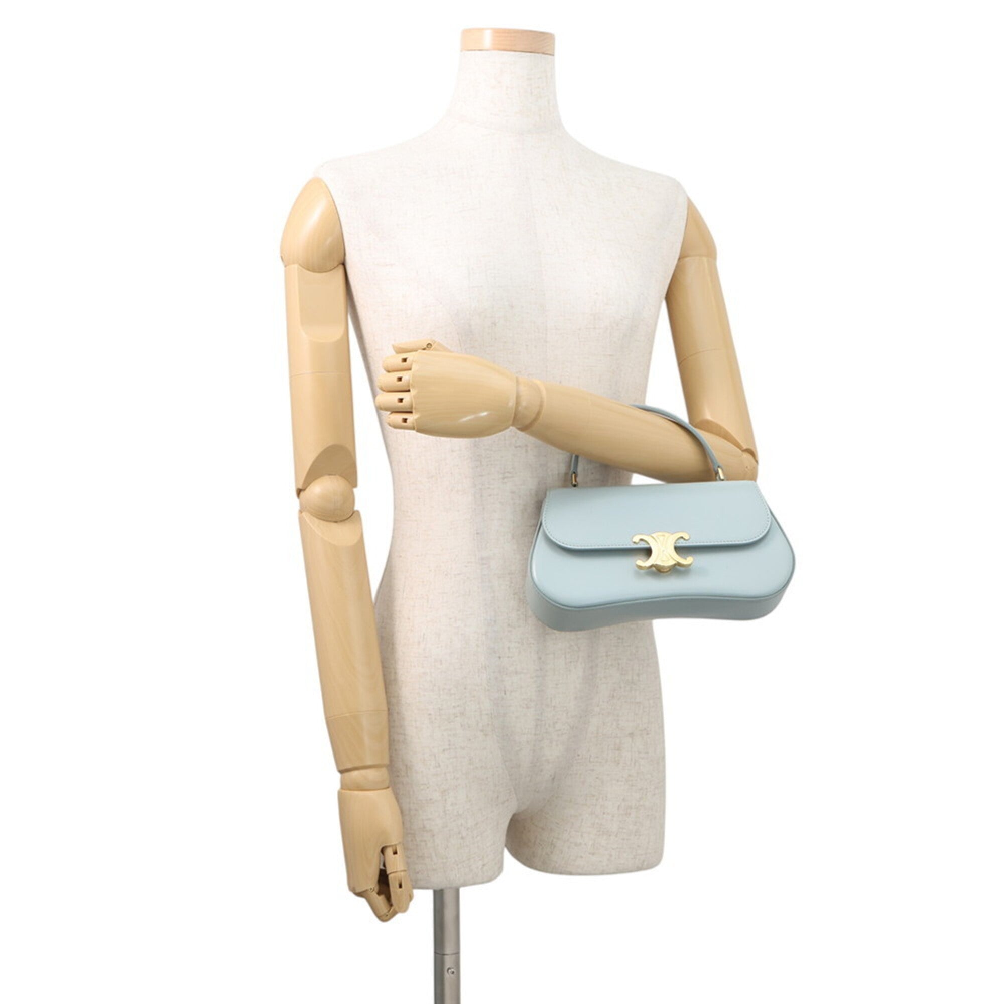 Celine Light Blue Leather Handbag (Pre-Owned)