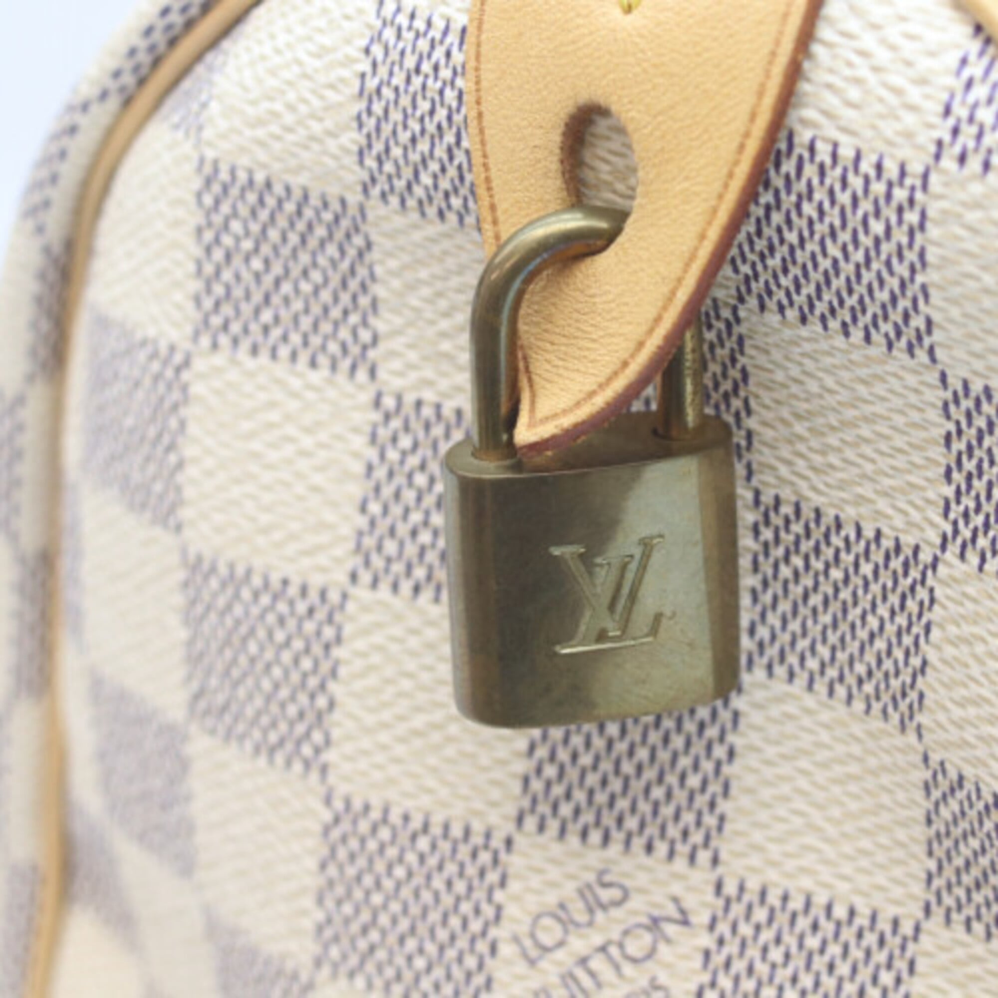 Louis Vuitton Beige Damier Azur Handbag (Pre-Owned)