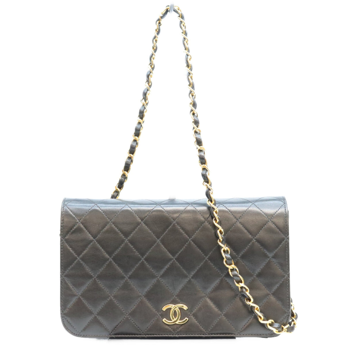Chanel Black Leather Shoulder Bag (Pre-Owned)