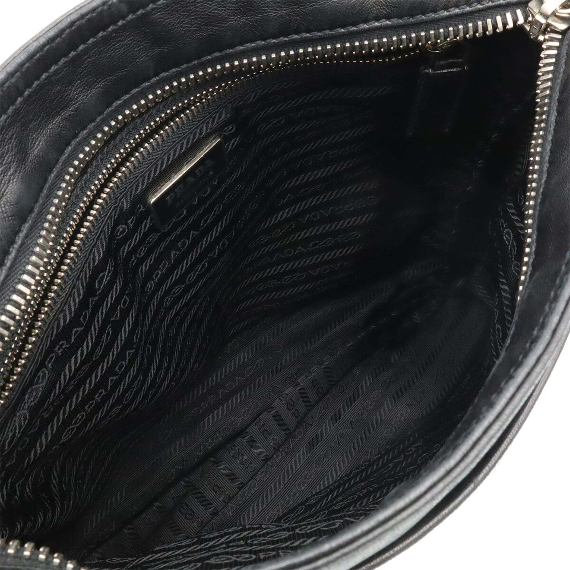Prada Black Nero Leather Shoulder Bag Sling Bag (Pre-Owned)