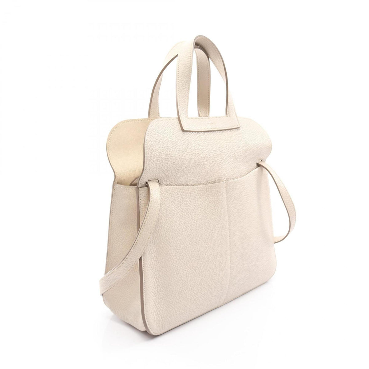 Hermes Alezan Ivory Taurillon Clemence Leather Handbag (Pre-Owned)
