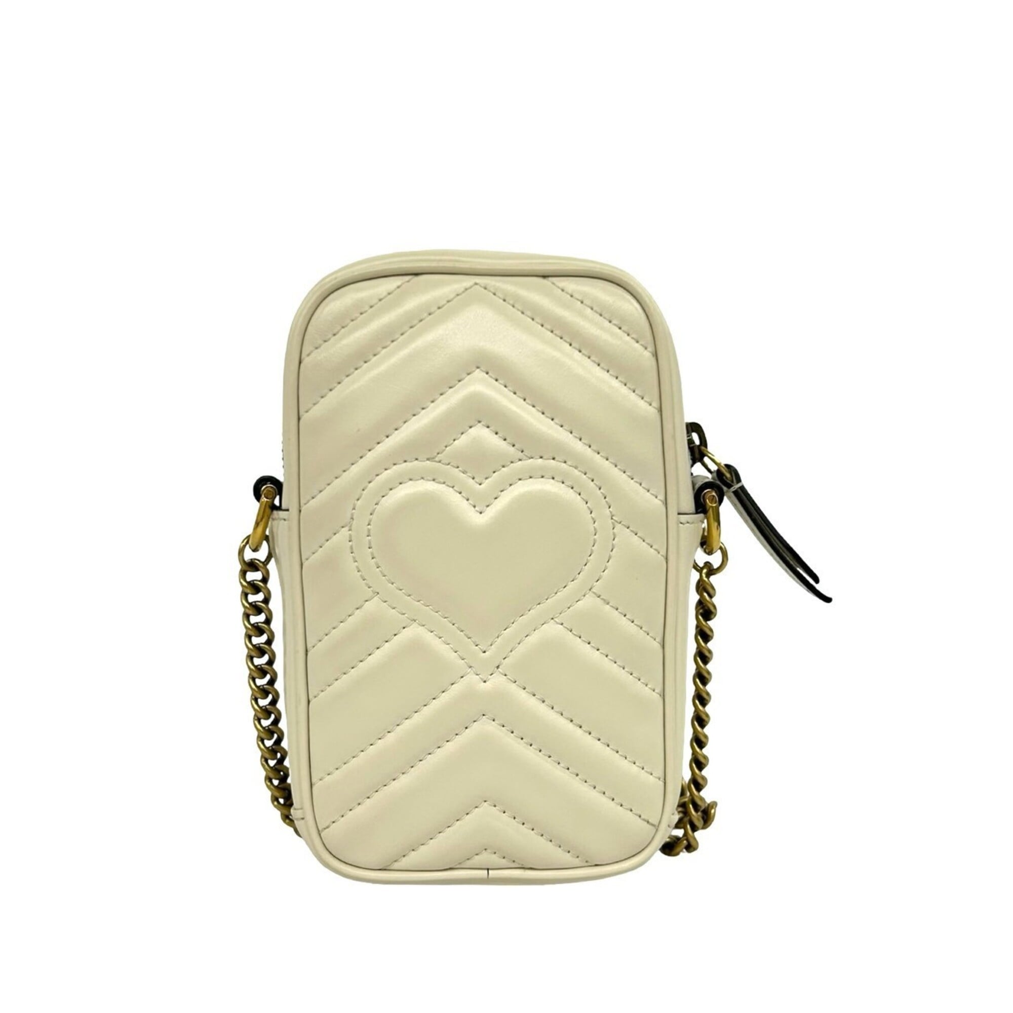 Gucci White Leather Pochette Shoulder Bag (Pre-Owned)