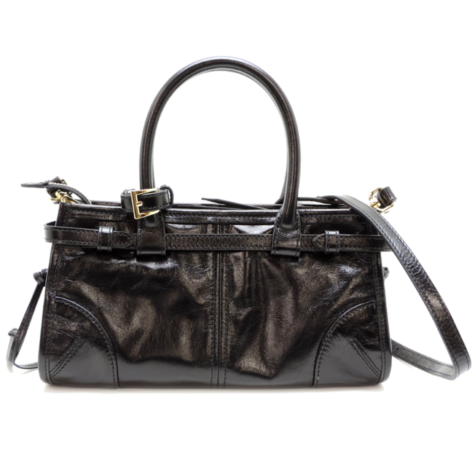 Prada Black Nero Leather Handbag (Pre-Owned)