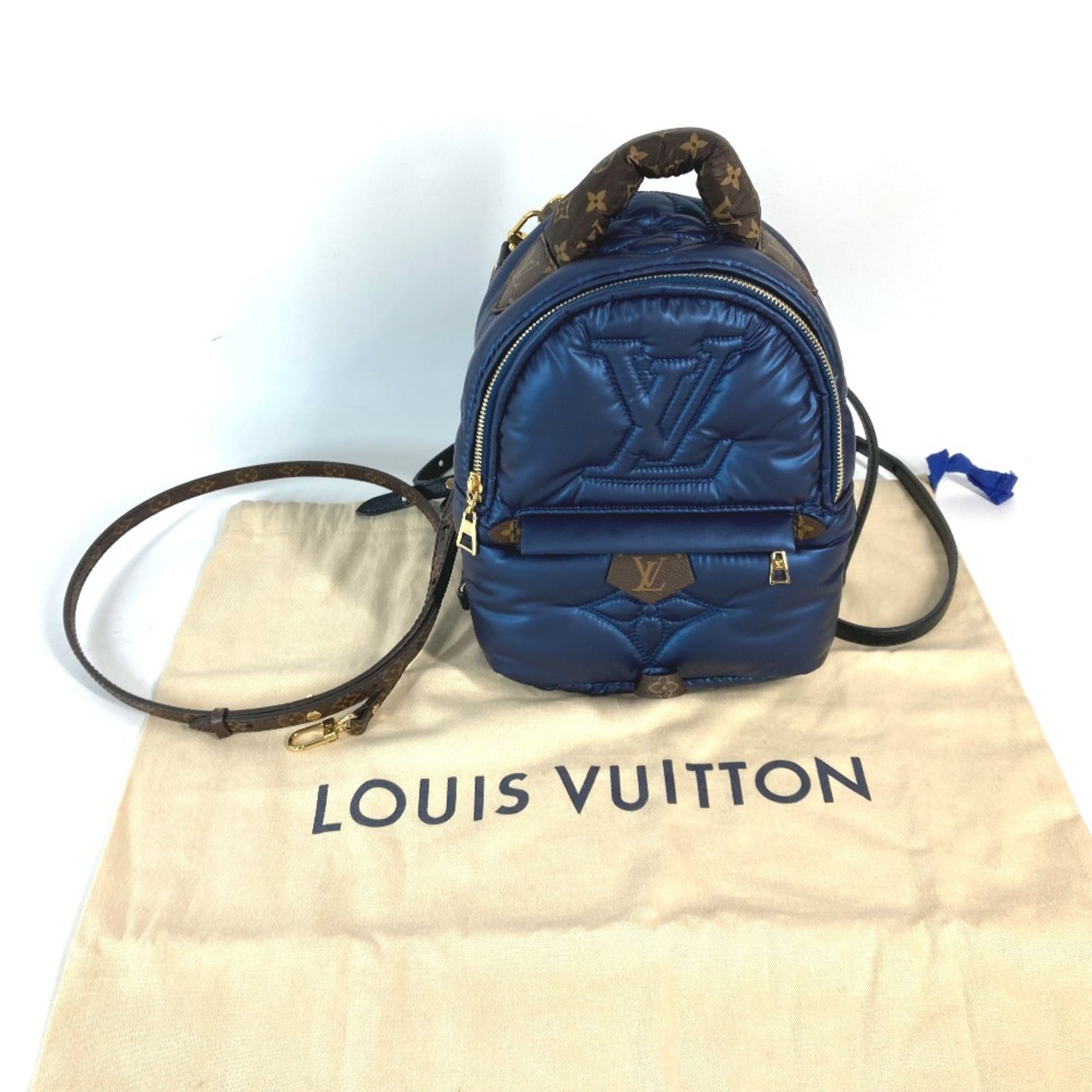 Louis Vuitton Brown Navy Monogram Nylon Backpack (Pre-Owned)