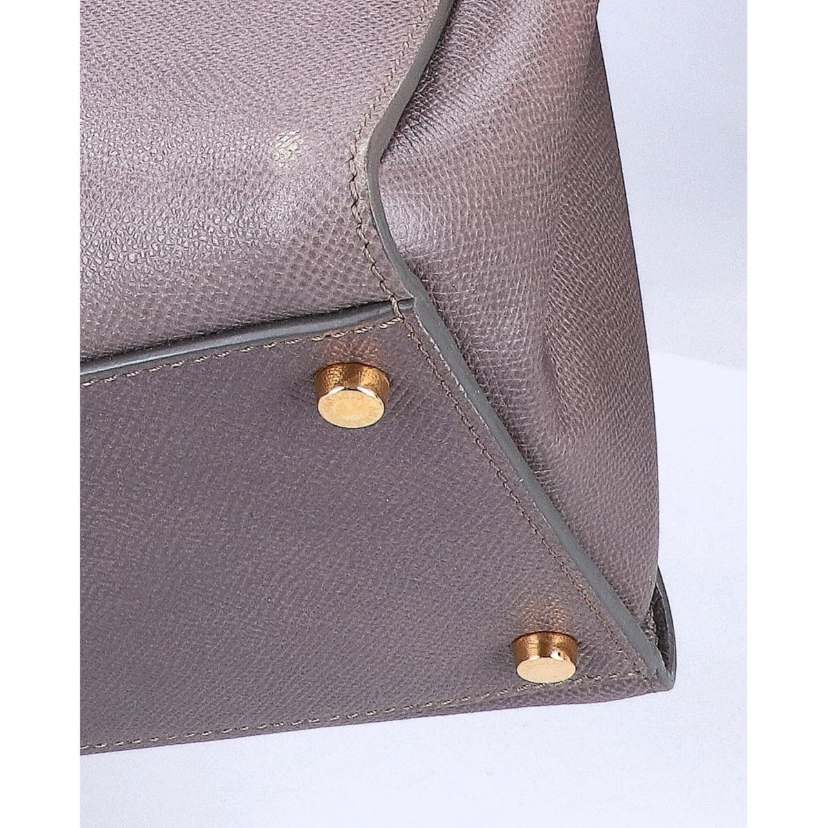 Giorgio Armani Gray Leather Tote Bag (Pre-Owned)
