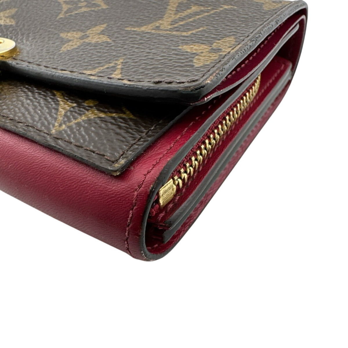 Louis Vuitton Brown Pink Monogram Leather Wallet (Bi-Fold) (Pre-Owned)