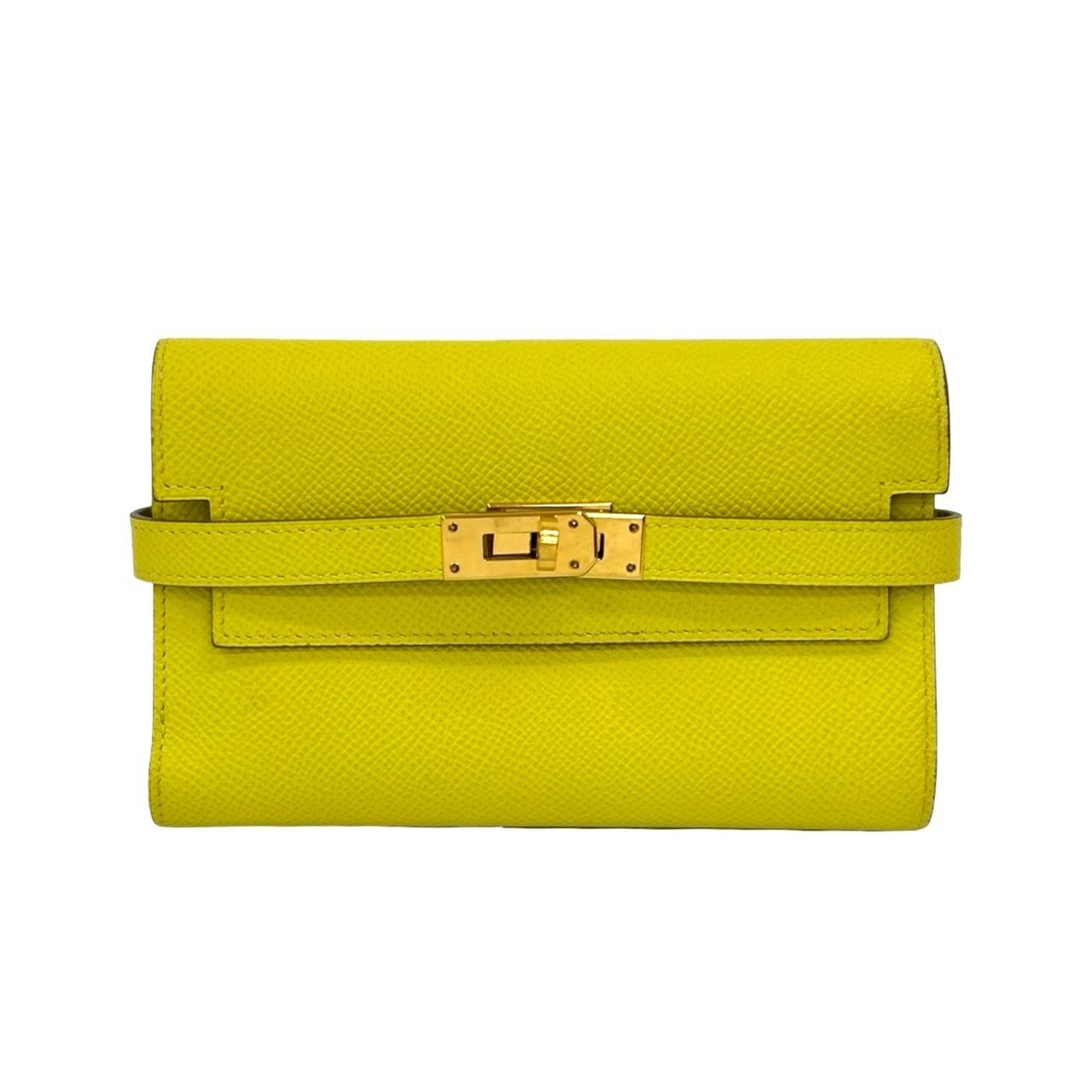 Hermes Yellow Leather Wallet (Bi-Fold) (Pre-Owned)