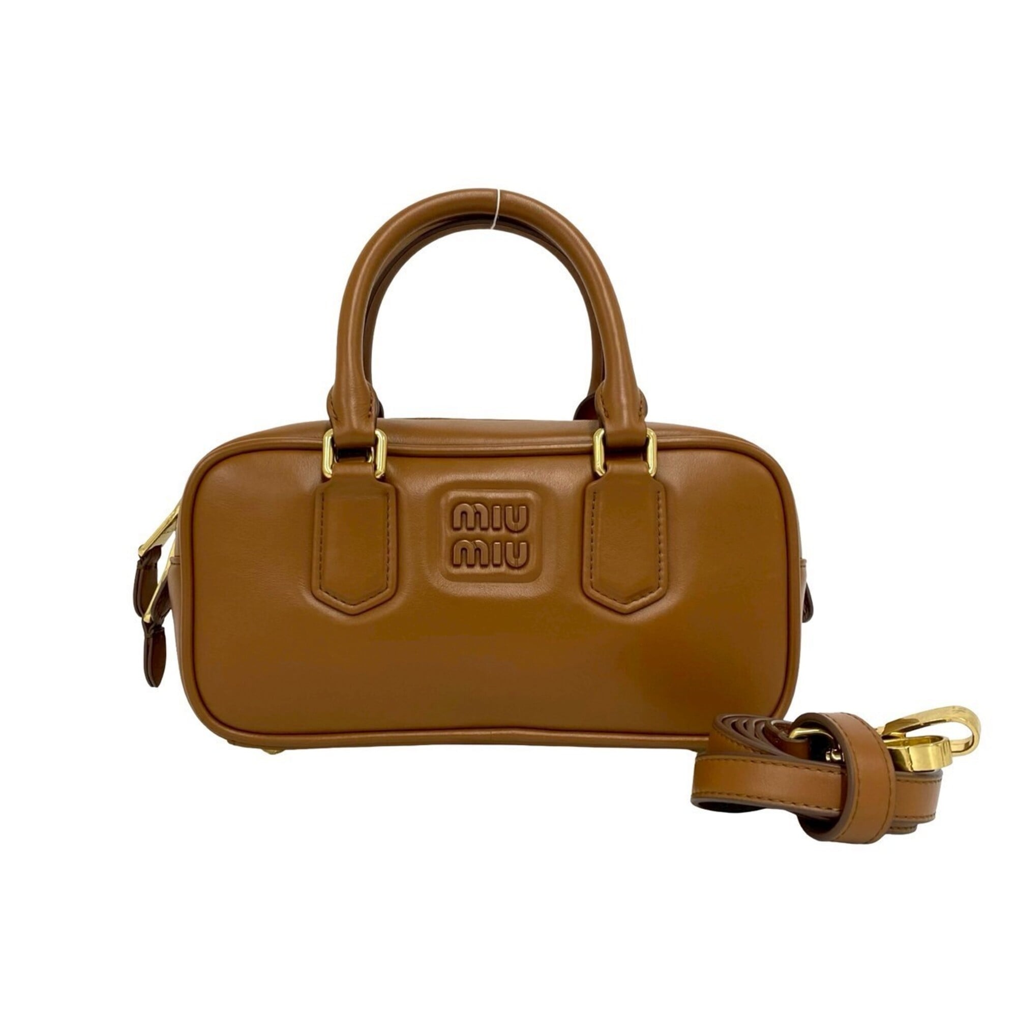 Miu Miu Brown Leather Handbag Shoulder Bag (Pre-Owned)
