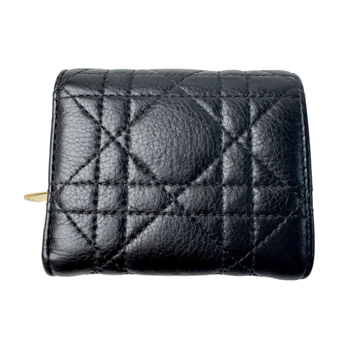 Christian Dior Black Leather Wallet (Tri-Fold) (Pre-Owned)
