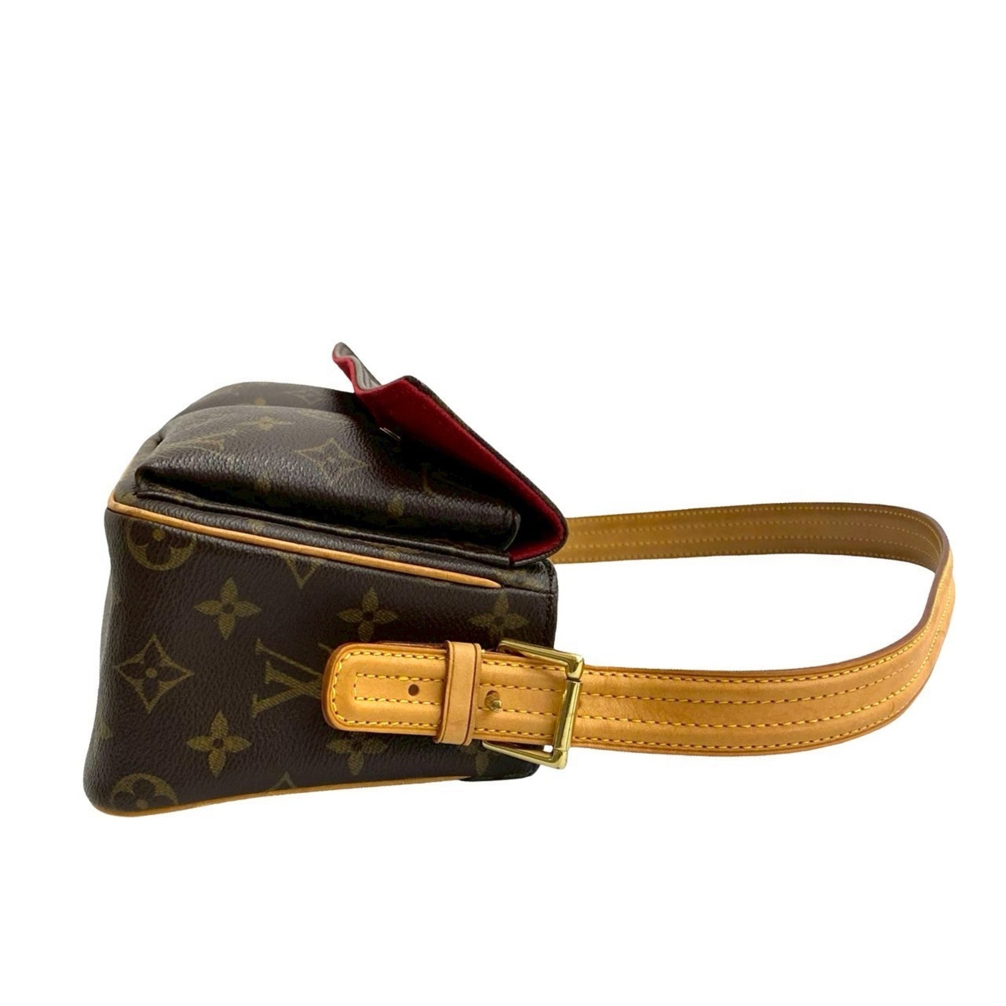 Louis Vuitton Brown Leather Pvc Shoulder Bag Tote Bag (Pre-Owned)