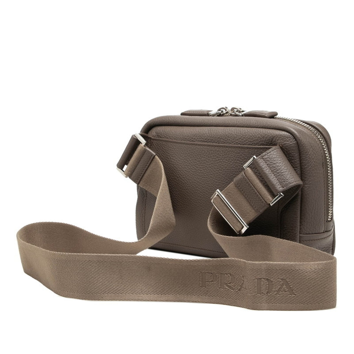 Prada Beige Leather Shoulder Bag Sling Bag (Pre-Owned)