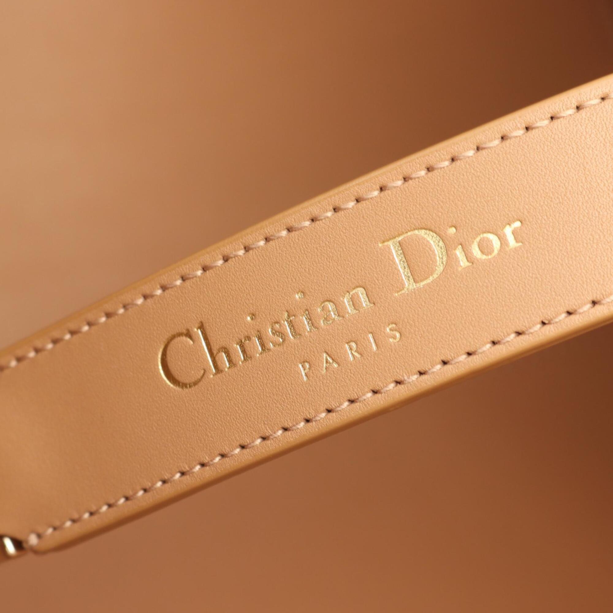 Christian Dior Brown Leather Handbag Pouch Tote Bag (Pre-Owned)
