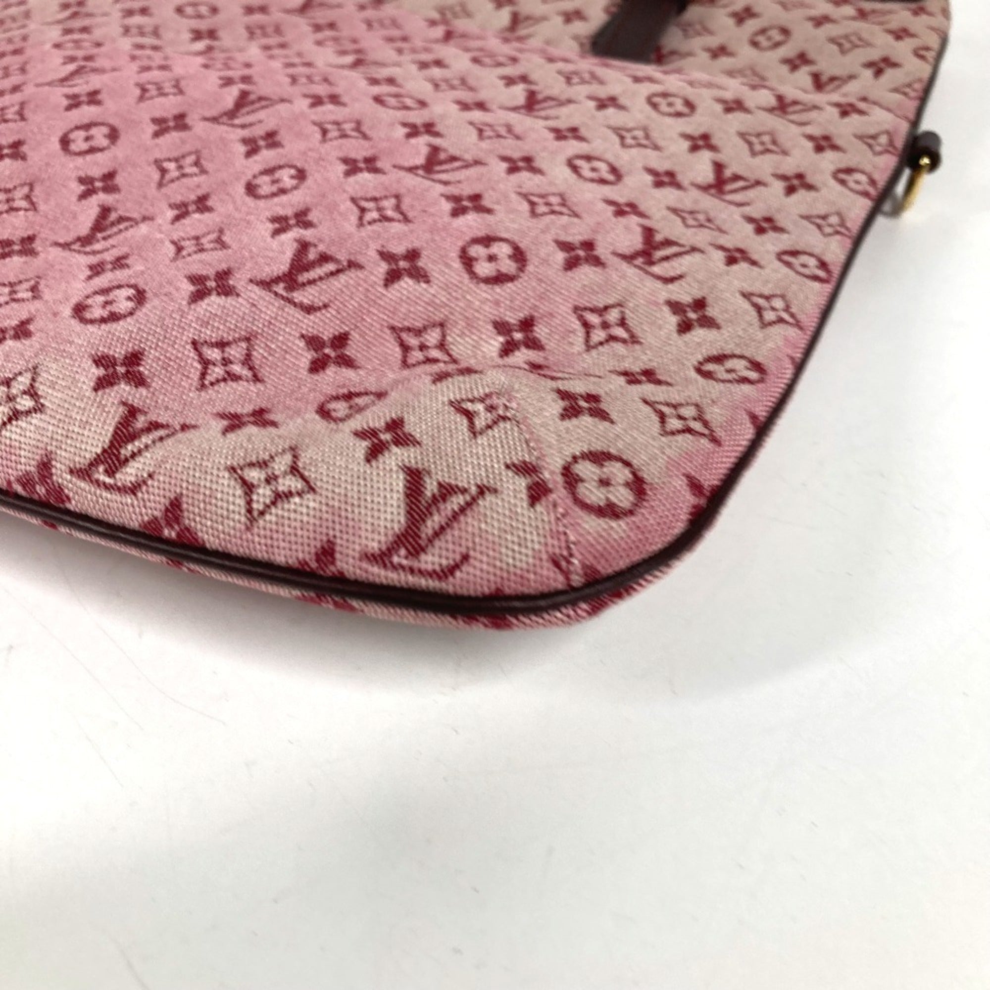 Louis Vuitton Red Color Monogram Mini Handbag Tote Bag (Pre-Owned)