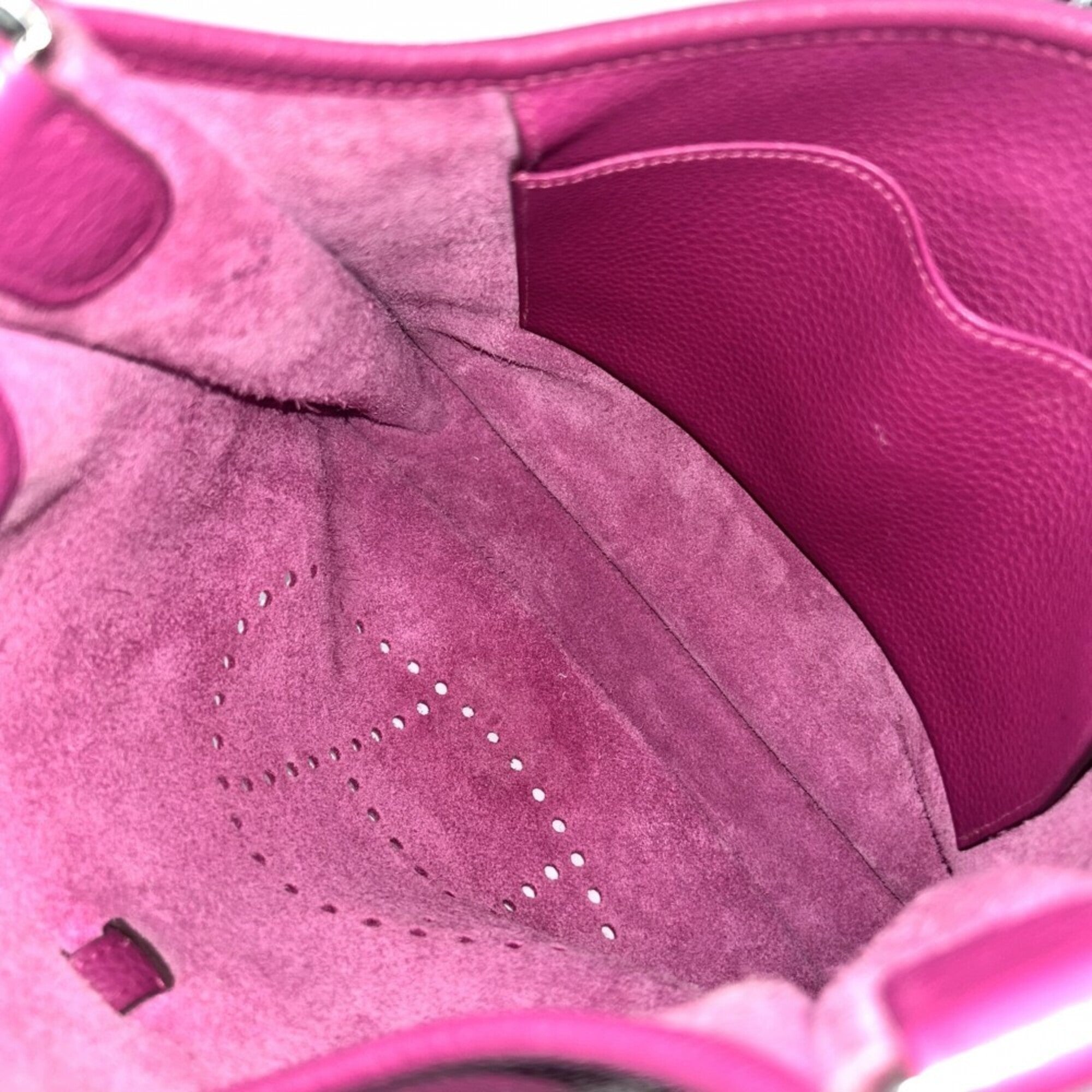 Hermes Pink Purple Leather Shoulder Bag (Pre-Owned)
